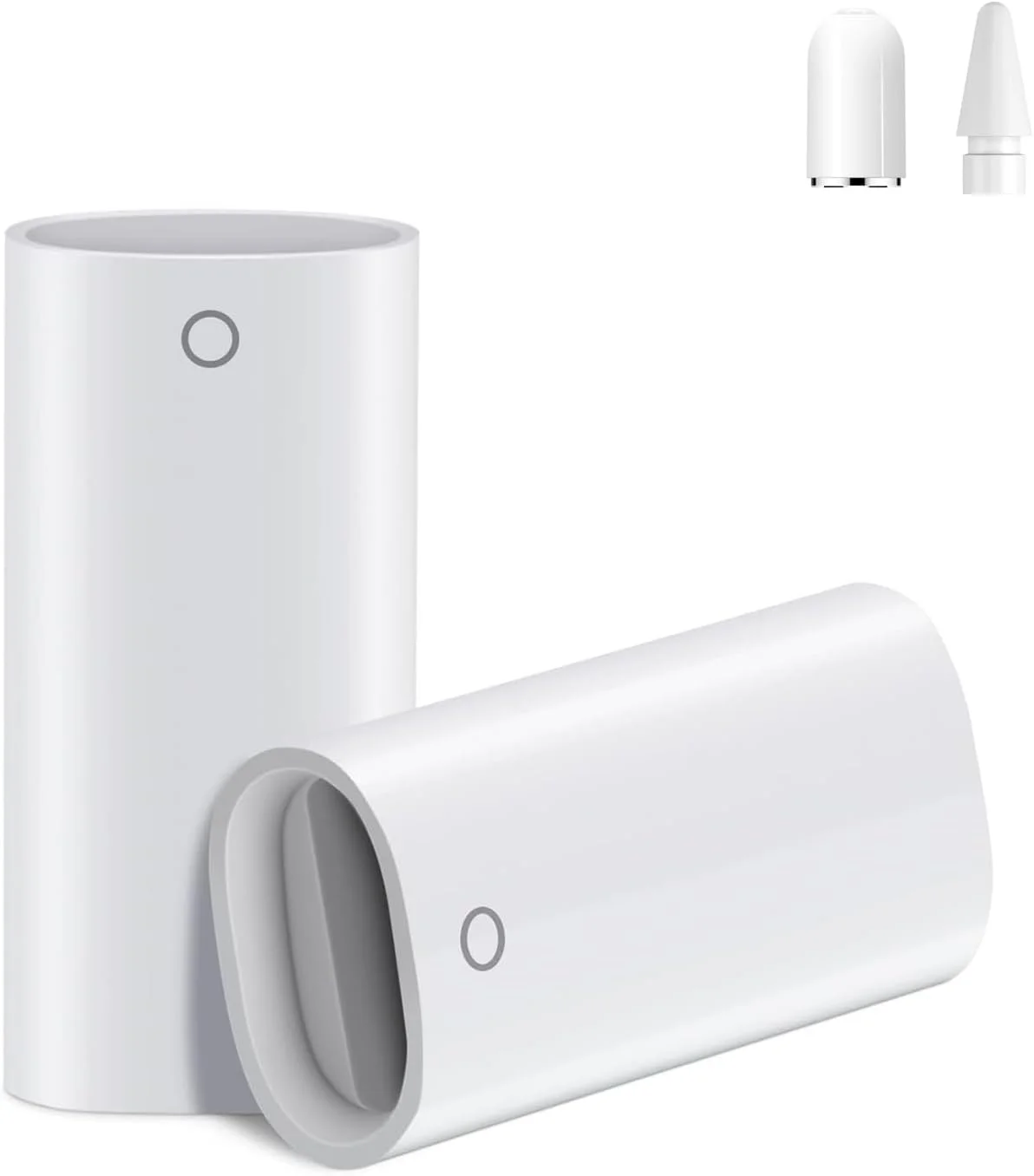 آداپتور شارژ T Tersely (بسته 2 عددی) برای قلم اپل نسل اول به همراه 1 عدد درپوش و 1 عدد نوک جایگزین، کانکتور شارژر مادگی به مادگی