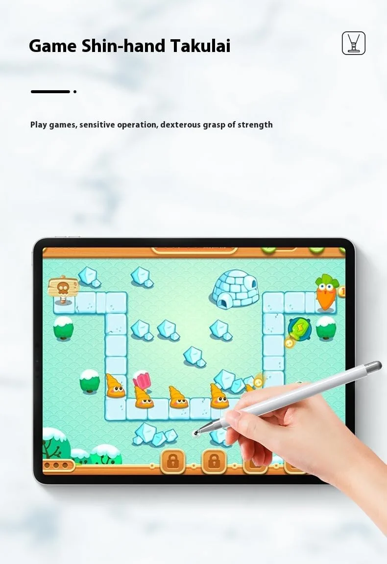 قلم لمسی یونیورسال آیپد، قلم اپل برای تبلت های اندروید و آی او اس، مناسب برای طراحی و دست خط، سازگار با تمام صفحه های لمسی