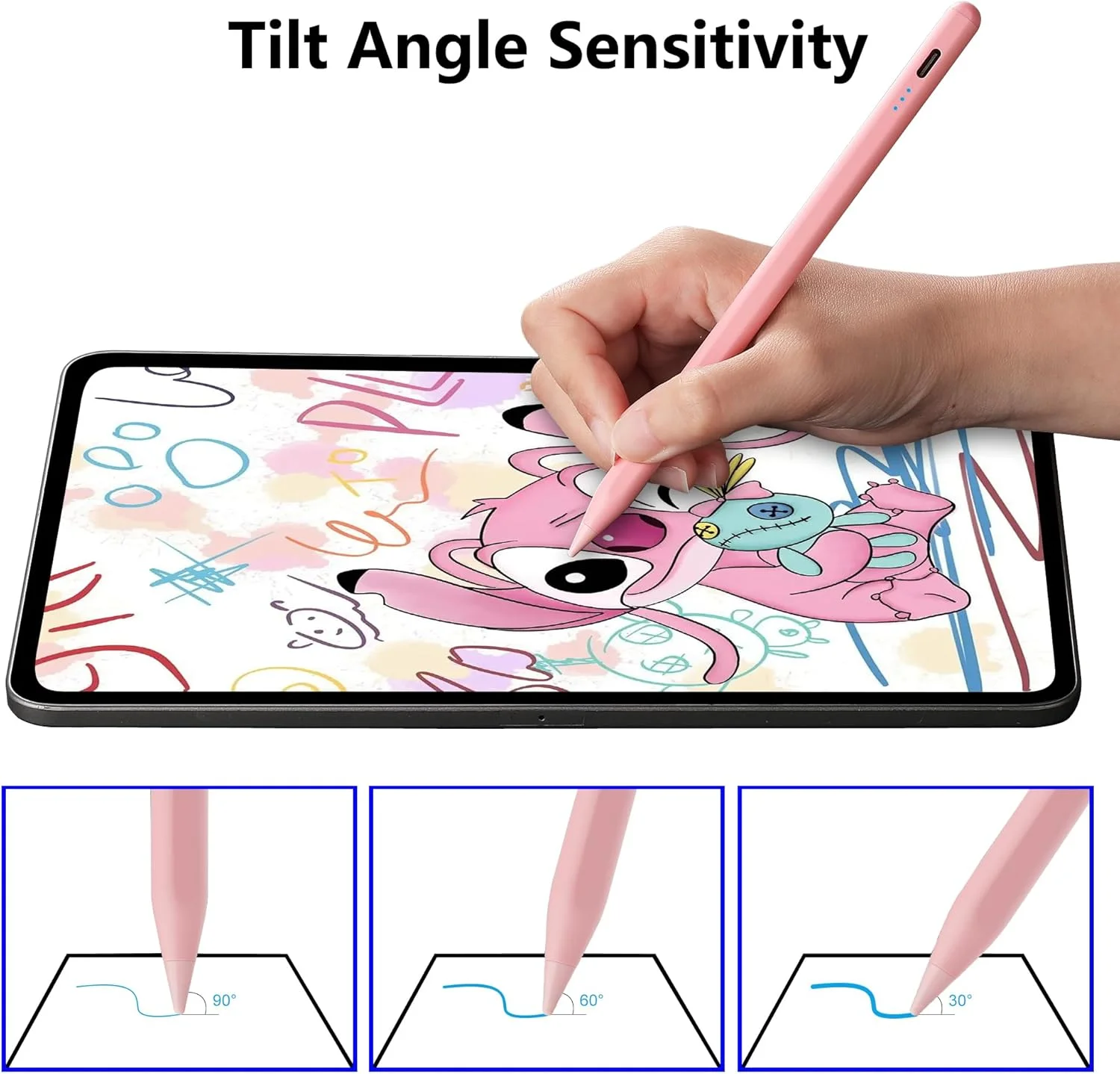 قلم لمسی برای آیپد با حساسیت به زاویه و جلوگیری از برخورد دست، مناسب برای آیپد A16 نسل 11، نسل 10، نسل 9، نسل 8، نسل 7، نسل 6، آیپد ایر M3 M2 نسل 3، 4، 5، آیپد پرو 11 12.9 13 اینچ M4، آیپد مینی A17 7 6 5 (صورتی) قلم لمسی برای آیپد با حساسیت به زاویه و جلوگیری از برخورد دست، مناسب برای آیپد A16 نسل 11، نسل 10، نسل 9، نسل 8، نسل 7، نسل 6، آیپد ایر M3 M2 نسل 3، 4، 5، آیپد پرو 11 12.9 13 اینچ M4، آیپد مینی A17 7 6 5 (صورتی)