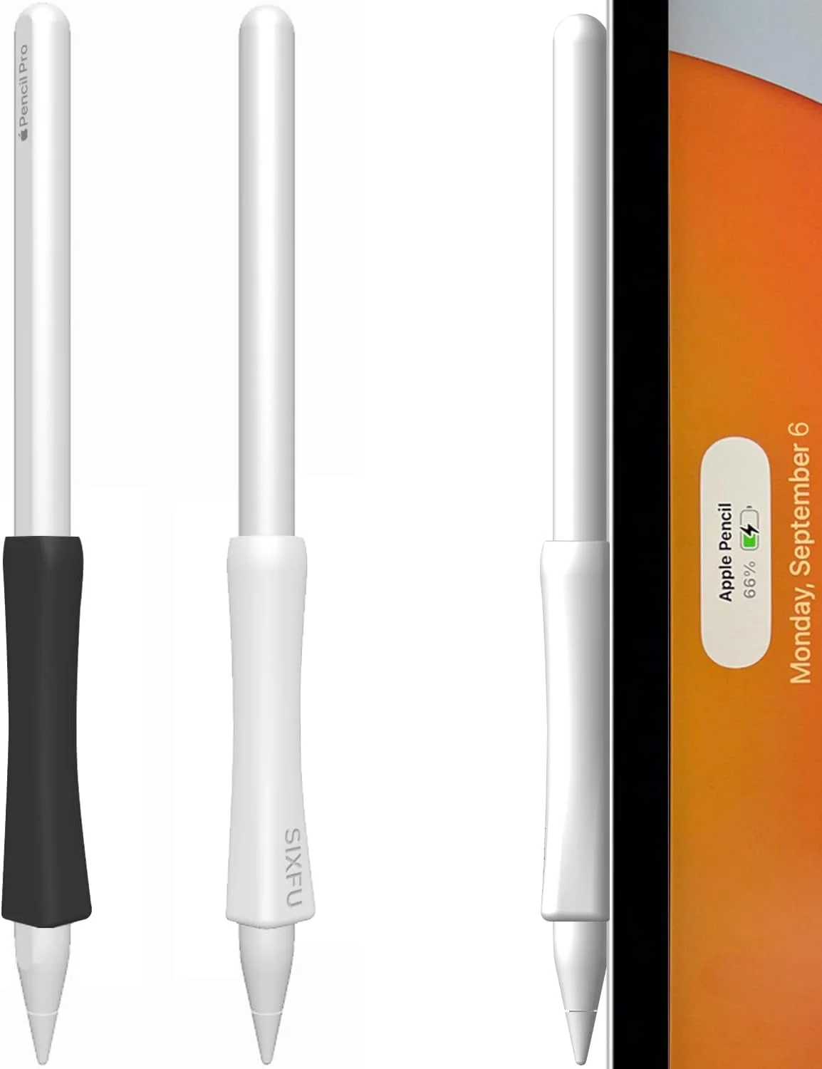 گریپ طراحی شده برای اپل پنسل پرو/ نسل دوم/ USB-C پشتیبانی از شارژ مغناطیسی، 2 عدد لوازم جانبی سازگار با قلم استایلوس آیپد آیپنسل (سیاه، سفید) گریپ طراحی شده برای اپل پنسل پرو/ نسل دوم/ USB-C پشتیبانی از شارژ مغناطیسی، 2 عدد لوازم جانبی سازگار با قلم استایلوس آیپد آیپنسل (سیاه، سفید)