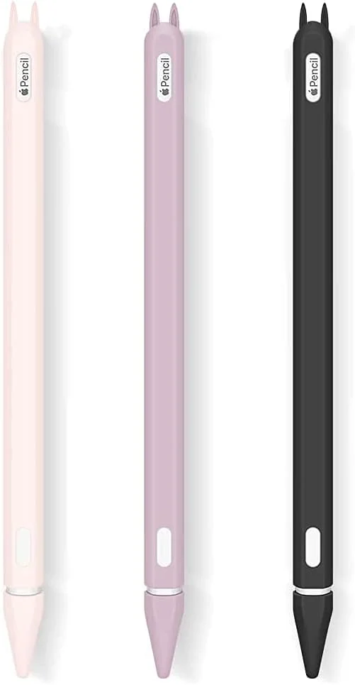 بسته 3 عددی کاور سیلیکونی برای قلم اپل نسل دوم، محافظ و لوازم جانبی برای آیپد پرو 11 و 12.9 اینچ (مدل 2018)، دارای جای قلم نرم و زیبا و 3 محافظ نوک قلم - بنفش، صورتی، مشکی بسته 3 عددی کاور سیلیکونی برای قلم اپل نسل دوم، محافظ و لوازم جانبی برای آیپد پرو 11 و 12.9 اینچ (مدل 2018)، دارای جای قلم نرم و زیبا و 3 محافظ نوک قلم - بنفش، صورتی، مشکی