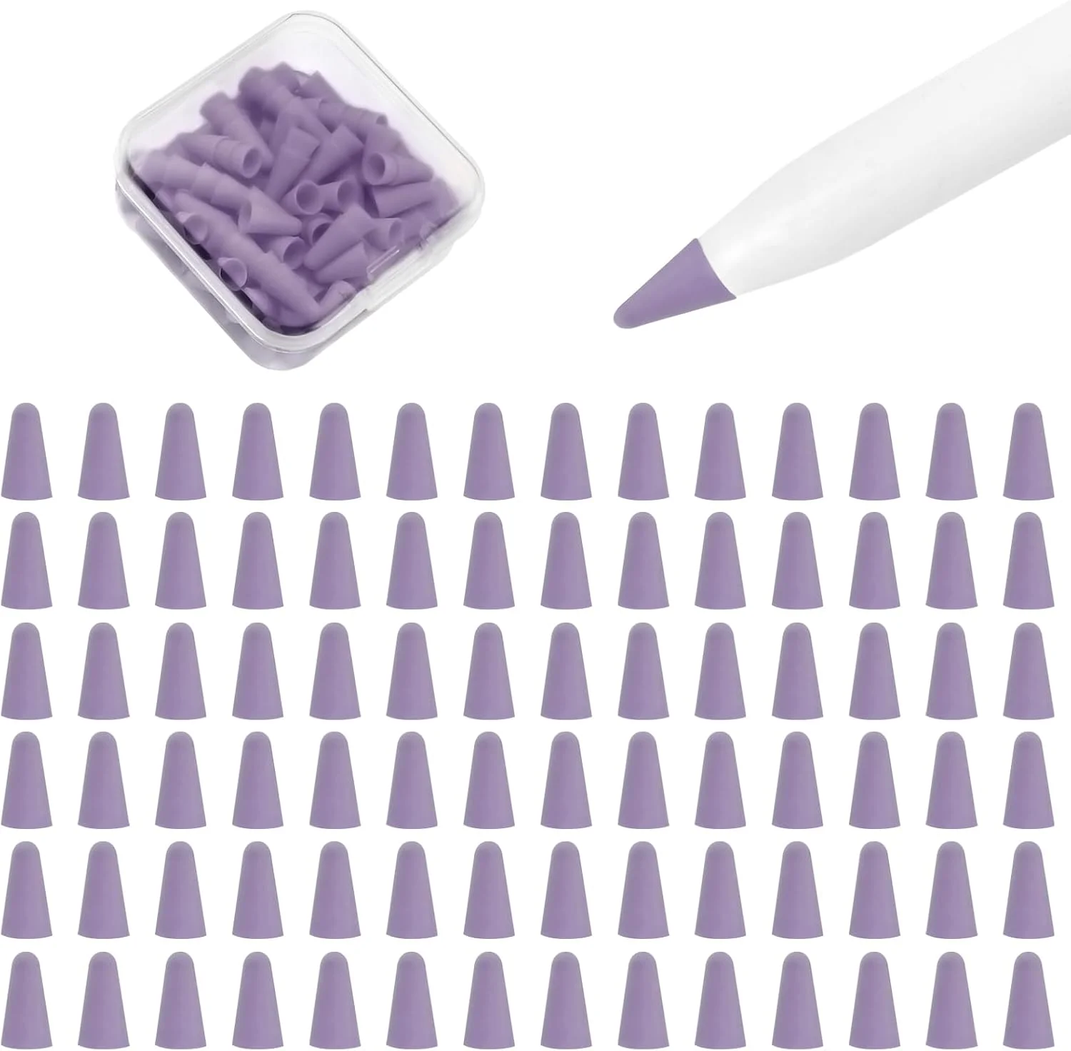 100 عدد روکش نوک سیلیکونی قلم و 2 عدد روکش گریپ قلم برای قلم اپل نسل 1 و 2 / پرو / USB-C، روکش محافظ ضد لغزش برای نوشتن، کاهش دهنده صدا، برای لوازم جانبی آیپد پنسل 100 عدد روکش نوک سیلیکونی قلم و 2 عدد روکش گریپ قلم برای قلم اپل نسل 1 و 2 / پرو / USB-C، روکش محافظ ضد لغزش برای نوشتن، کاهش دهنده صدا، برای لوازم جانبی آیپد پنسل