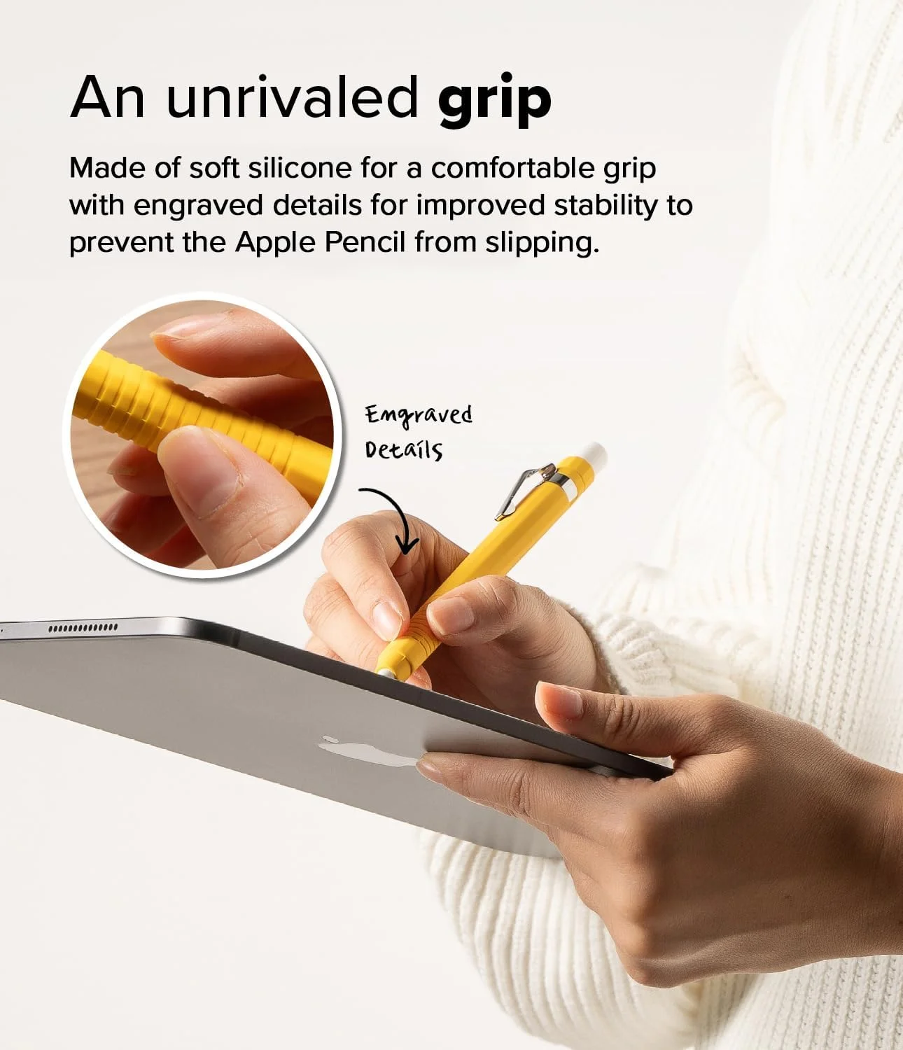 محافظ سیلیکونی مدادی Ringke سازگار با Apple Pencil Pro/Apple Pencil نسل دوم، سیلیکون نرم با طراحی کلاسیک و ضد لغزش - زرد محافظ سیلیکونی مدادی Ringke سازگار با Apple Pencil Pro/Apple Pencil نسل دوم، سیلیکون نرم با طراحی کلاسیک و ضد لغزش - زرد