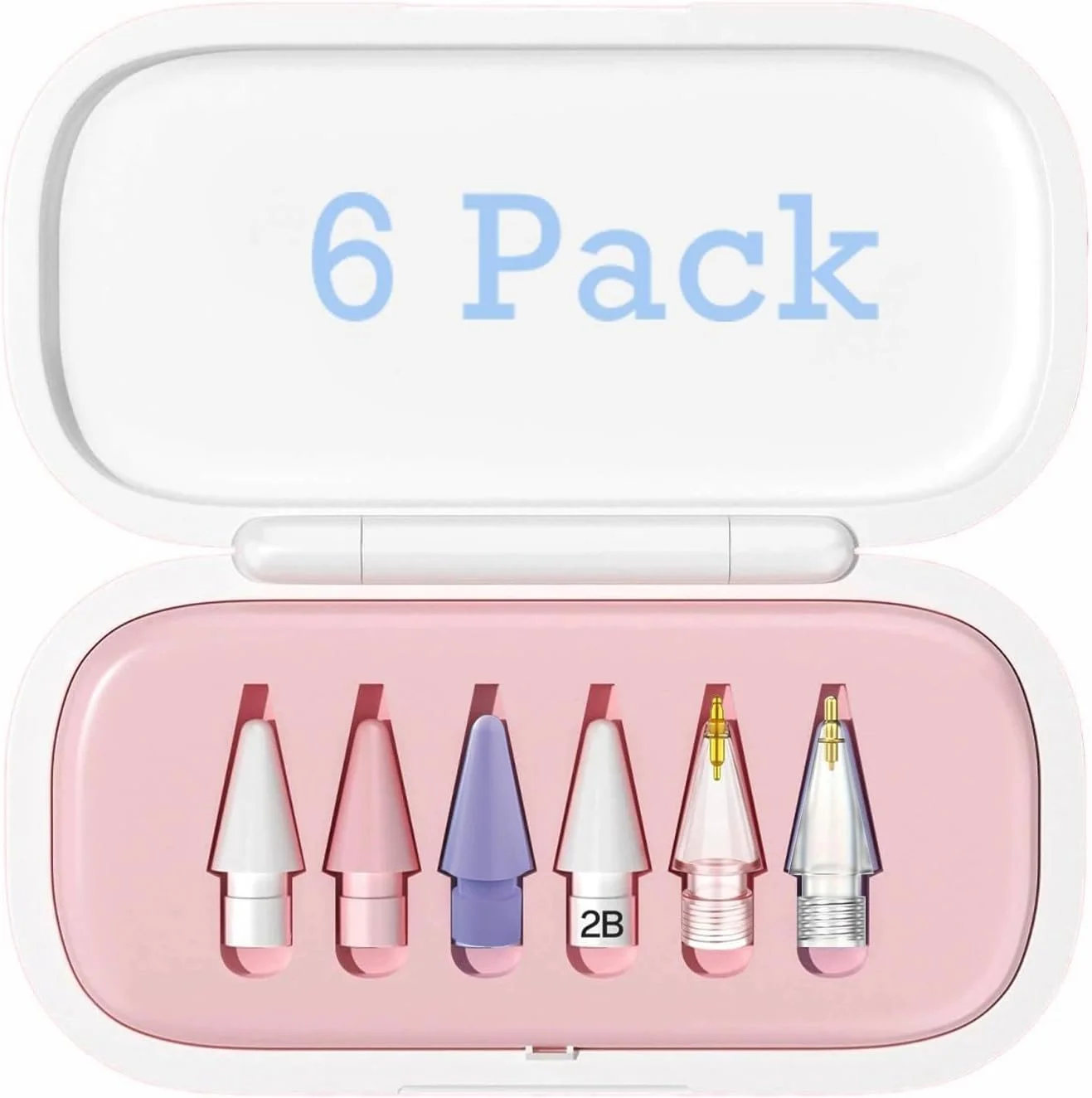 نوک جایگزین برای قلم اپل نسل 1 و 2 و USB-C، بسته 6 عددی نوک نرم ارتقا یافته برای آیپد، دقیق، بادوام، نوک قلم جایگزین با نوشتن روان به همراه کیف حمل - رنگین کمانی نوک جایگزین برای قلم اپل نسل 1 و 2 و USB-C، بسته 6 عددی نوک نرم ارتقا یافته برای آیپد، دقیق، بادوام، نوک قلم جایگزین با نوشتن روان به همراه کیف حمل - رنگین کمانی
