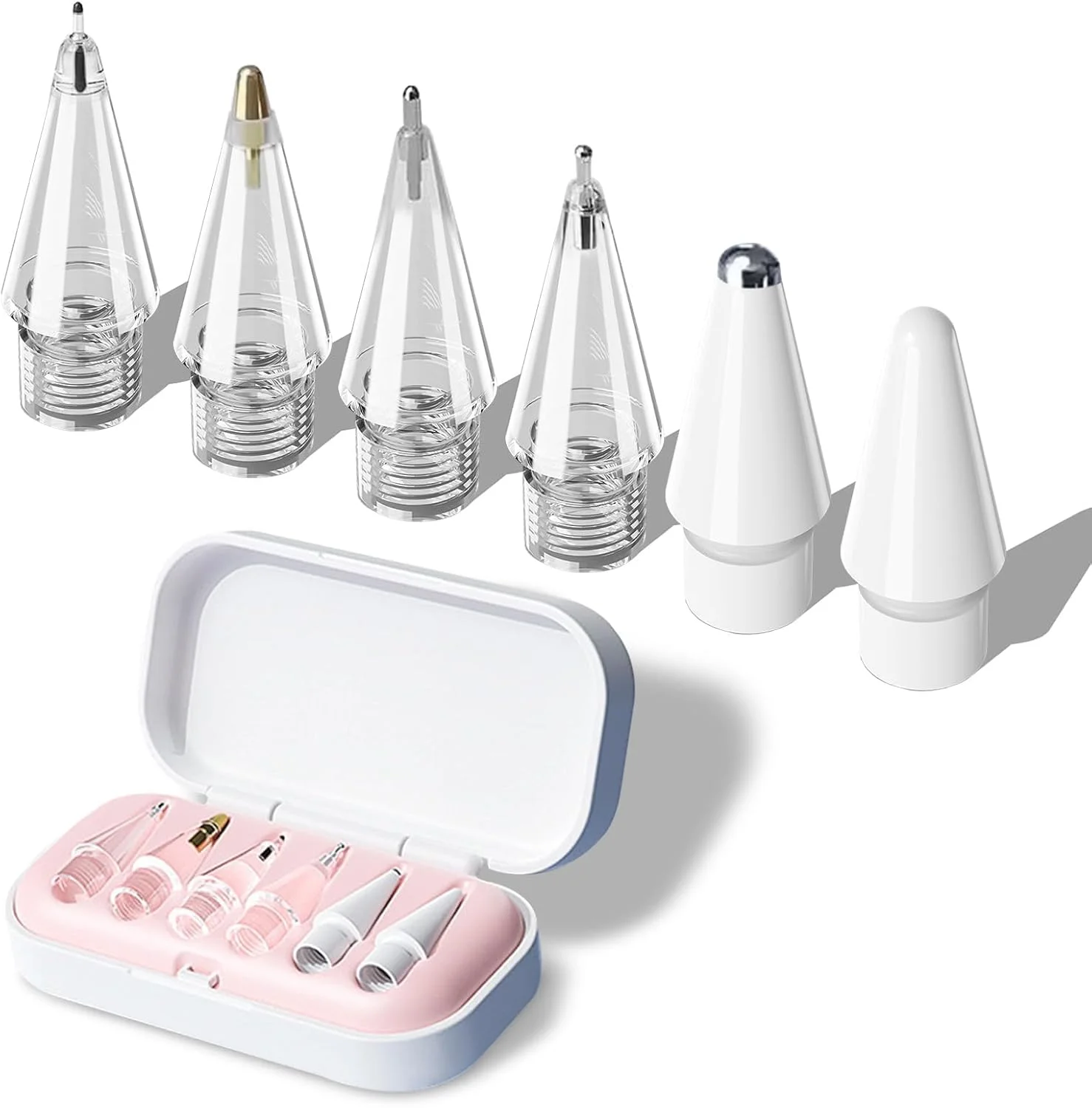 نوکهای جایگزین برای قلم اپل نسل 1 و 2 و USB-C، بسته 6 عددی نوکهای نرم ارتقا یافته برای آیپد، دقیق، بادوام، نوکهای قلم جایگزین با نوشتار روان به همراه جعبه حمل - صورتی نوکهای جایگزین برای قلم اپل نسل 1 و 2 و USB-C، بسته 6 عددی نوکهای نرم ارتقا یافته برای آیپد، دقیق، بادوام، نوکهای قلم جایگزین با نوشتار روان به همراه جعبه حمل - صورتی