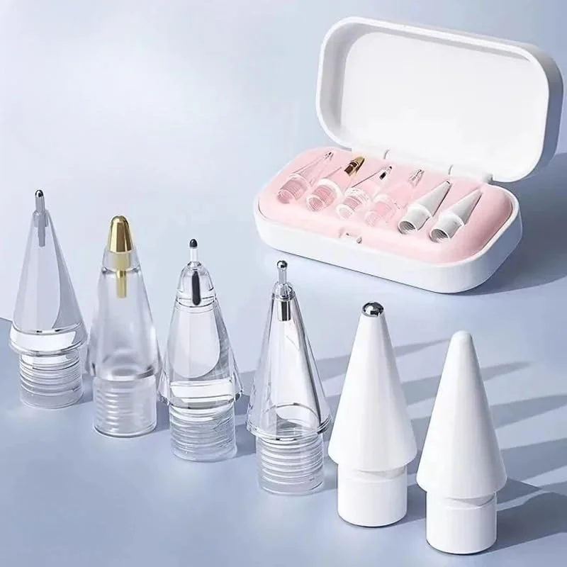 مجموعه 6 عددی نوک جایگزین برای قلم اپل 1 2 Pro Gen، نوک نرم برای قلم تبلت آیپد پرو مجموعه 6 عددی نوک جایگزین برای قلم اپل 1 2 Pro Gen، نوک نرم برای قلم تبلت آیپد پرو