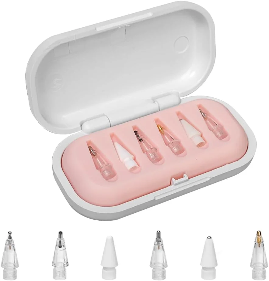 مجموعه 6 عددی نوک جایگزین برای قلم اپل 1 2 Pro Gen، نوک نرم برای قلم تبلت آیپد پرو مجموعه 6 عددی نوک جایگزین برای قلم اپل 1 2 Pro Gen، نوک نرم برای قلم تبلت آیپد پرو