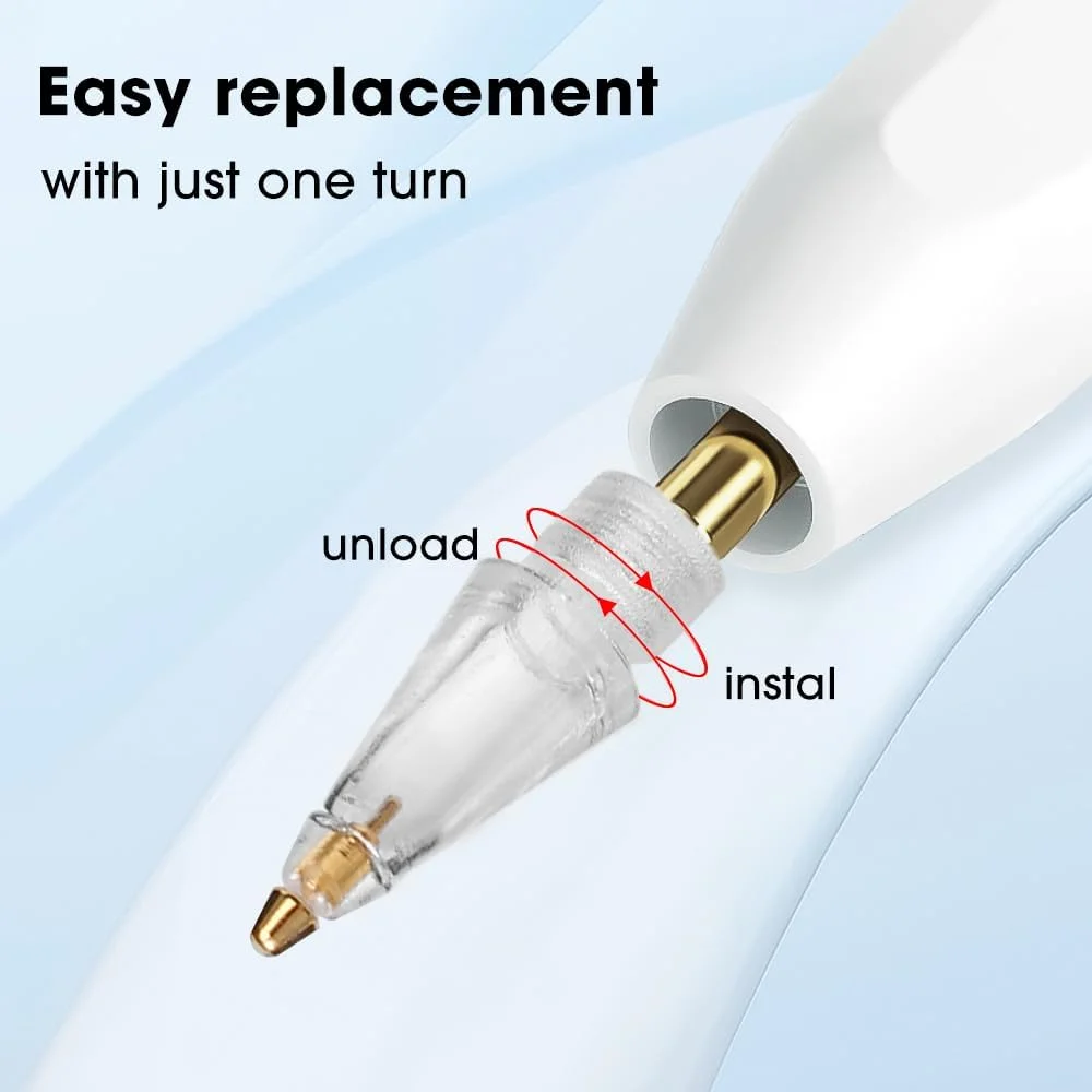 مجموعه 6 عددی نوک جایگزین برای قلم اپل 1 2 Pro Gen، نوک نرم برای قلم تبلت آیپد پرو مجموعه 6 عددی نوک جایگزین برای قلم اپل 1 2 Pro Gen، نوک نرم برای قلم تبلت آیپد پرو