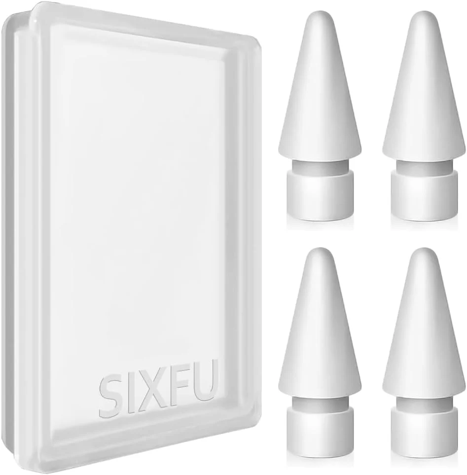 نوک های جایگزین برای قلم اپل نسل 2 / نوک های نسل 1، لوازم جانبی نوک قلم آیپد پرو نسل 2/1 (بسته 4 عددی) نوک های جایگزین برای قلم اپل نسل 2 / نوک های نسل 1، لوازم جانبی نوک قلم آیپد پرو نسل 2/1 (بسته 4 عددی)