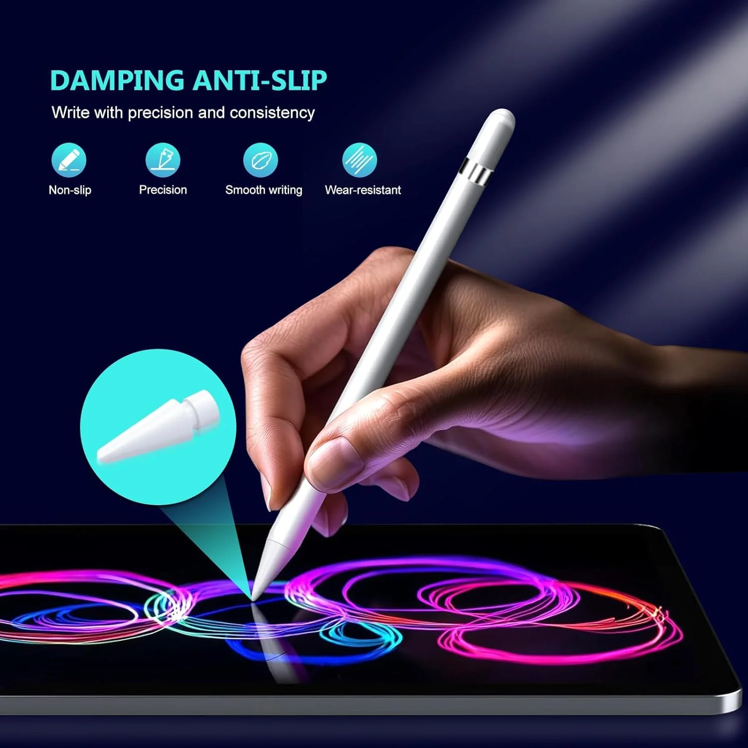 نوک های جایگزین برای قلم اپل نسل 1 و 2 و USB-C، بسته 6 عددی نوک های نرم ارتقا یافته برای آیپد، دقیق، بادوام، نوک های قلم جایگزین با نوشتن روان به همراه جعبه حمل - صورتی نوک های جایگزین برای قلم اپل نسل 1 و 2 و USB-C، بسته 6 عددی نوک های نرم ارتقا یافته برای آیپد، دقیق، بادوام، نوک های قلم جایگزین با نوشتن روان به همراه جعبه حمل - صورتی