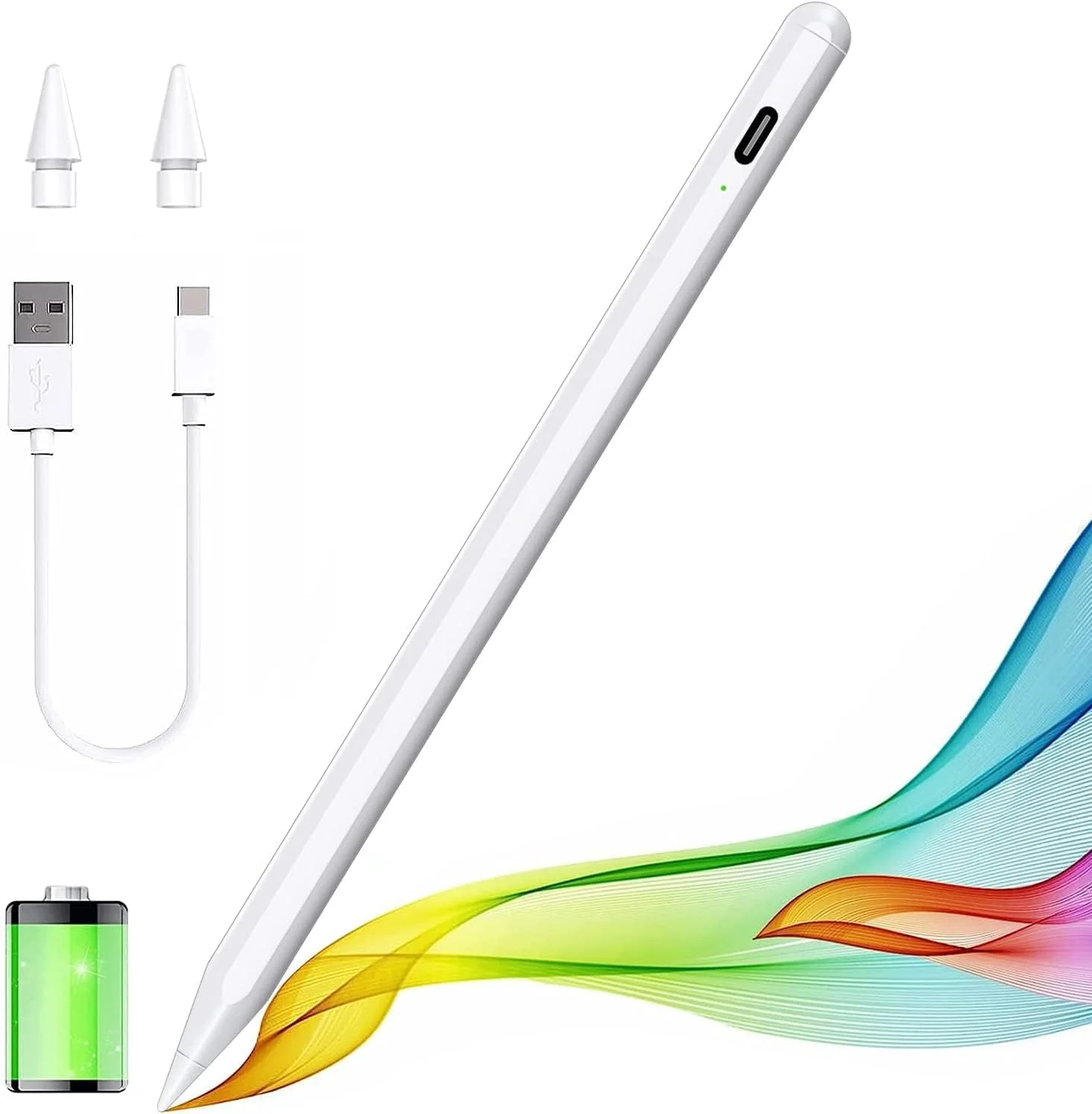 قلم لمسی برای آیپد با قابلیت جلوگیری از لمس ناخواسته، حساس به زاویه و مغناطیسی، قلم آیپد سازگار با آیپد 10/9/8 (2018-2024)، آیپد ایر 5/4/3، آیپد پرو 11/12.9 آیپد مینی 6/5، (جایگزین مداد اپل) قلم لمسی برای آیپد با قابلیت جلوگیری از لمس ناخواسته، حساس به زاویه و مغناطیسی، قلم آیپد سازگار با آیپد 10/9/8 (2018-2024)، آیپد ایر 5/4/3، آیپد پرو 11/12.9 آیپد مینی 6/5، (جایگزین مداد اپل)