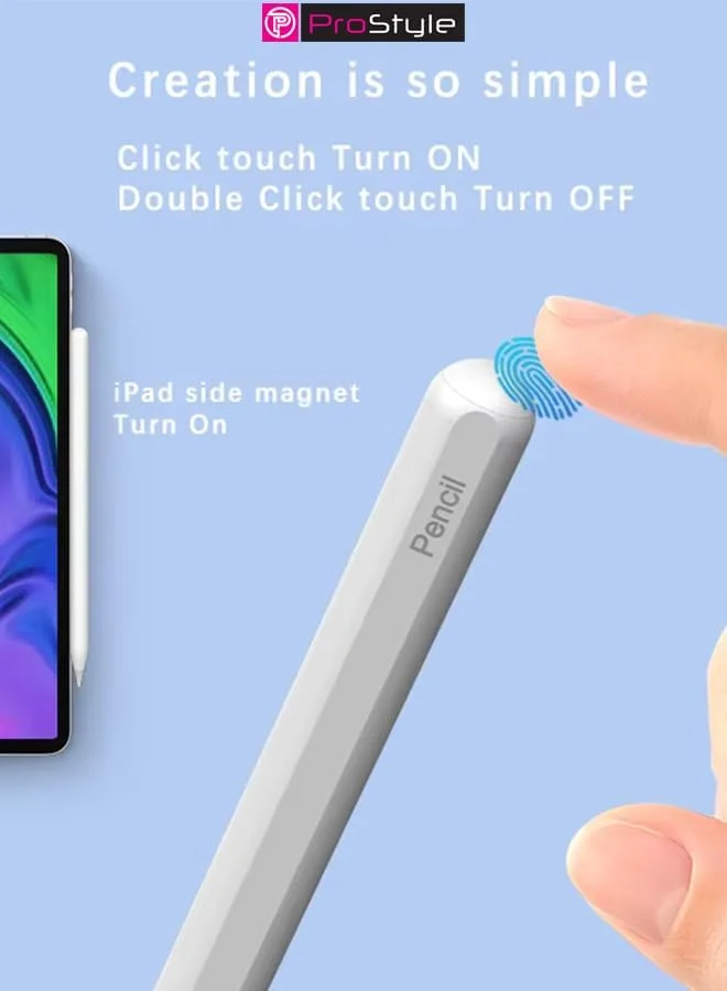 قلم لمسی Prostyle با قابلیت عدم تشخیص کف دست برای آیپد - شارژ مغناطیسی سازگار با آیپد پرو ۱۱، آیپد پرو ۱۲.۹، آیپد نسل ۶/۷/۸/۹، آیپد مینی نسل ۵/۶ و ایر قلم لمسی Prostyle با قابلیت عدم تشخیص کف دست برای آیپد - شارژ مغناطیسی سازگار با آیپد پرو ۱۱، آیپد پرو ۱۲.۹، آیپد نسل ۶/۷/۸/۹، آیپد مینی نسل ۵/۶ و ایر