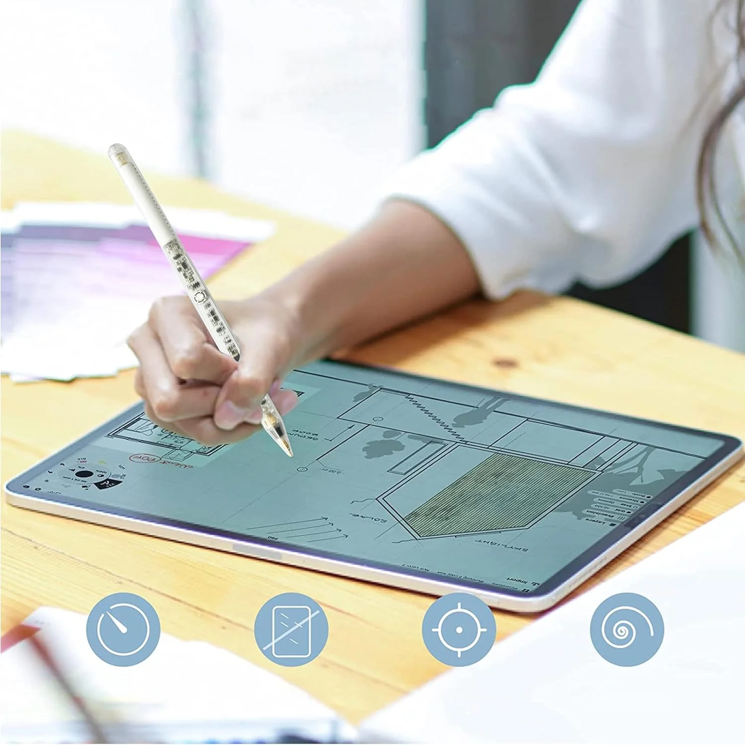 مداد هوشمند شفاف پاورولوجی با نوک 1.5 میلیمتری سازگار با آیپد اپل، نمایشگر باتری لحظهای، جلوگیری از لمس ناخواسته کف دست، حالت چندوظیفهای، حساسیت به فشار و زاویه، شارژ مغناطیسی - سفید مداد هوشمند شفاف پاورولوجی با نوک 1.5 میلیمتری سازگار با آیپد اپل، نمایشگر باتری لحظهای، جلوگیری از لمس ناخواسته کف دست، حالت چندوظیفهای، حساسیت به فشار و زاویه، شارژ مغناطیسی - سفید