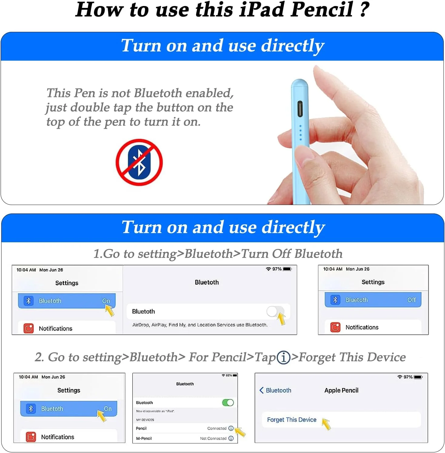 قلم برای آیپد اپل A16 نسل 10 | قلم لمسی برای آیپد 2025-2018 نسل 11-6، پرو 11 اینچ/12.9 اینچ/13 اینچ M4، ایر 11 اینچ/13 اینچ M2/M3، مینی A17 Pro/6/5 | رد اثر کف دست - آبی قلم برای آیپد اپل A16 نسل 10 | قلم لمسی برای آیپد 2025-2018 نسل 11-6، پرو 11 اینچ/12.9 اینچ/13 اینچ M4، ایر 11 اینچ/13 اینچ M2/M3، مینی A17 Pro/6/5 | رد اثر کف دست - آبی