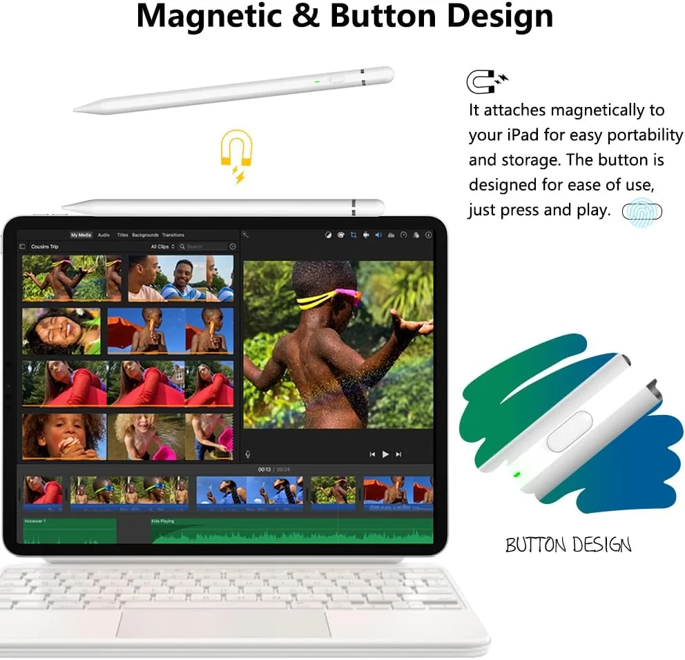 قلم لمسی آیپد نسل اول USB C، قلم استایلوس برای آیپد با 10 برابر شارژ USB-C، حسگر شیب و جلوگیری از لمس ناخواسته، قلم برای آیپد نسل 6-10، آیپد ایر نسل 3-5، آیپد مینی نسل 5/6، آیپد پرو 11/12 اینچ (2018-2023) قلم لمسی آیپد نسل اول USB C، قلم استایلوس برای آیپد با 10 برابر شارژ USB-C، حسگر شیب و جلوگیری از لمس ناخواسته، قلم برای آیپد نسل 6-10، آیپد ایر نسل 3-5، آیپد مینی نسل 5/6، آیپد پرو 11/12 اینچ (2018-2023)