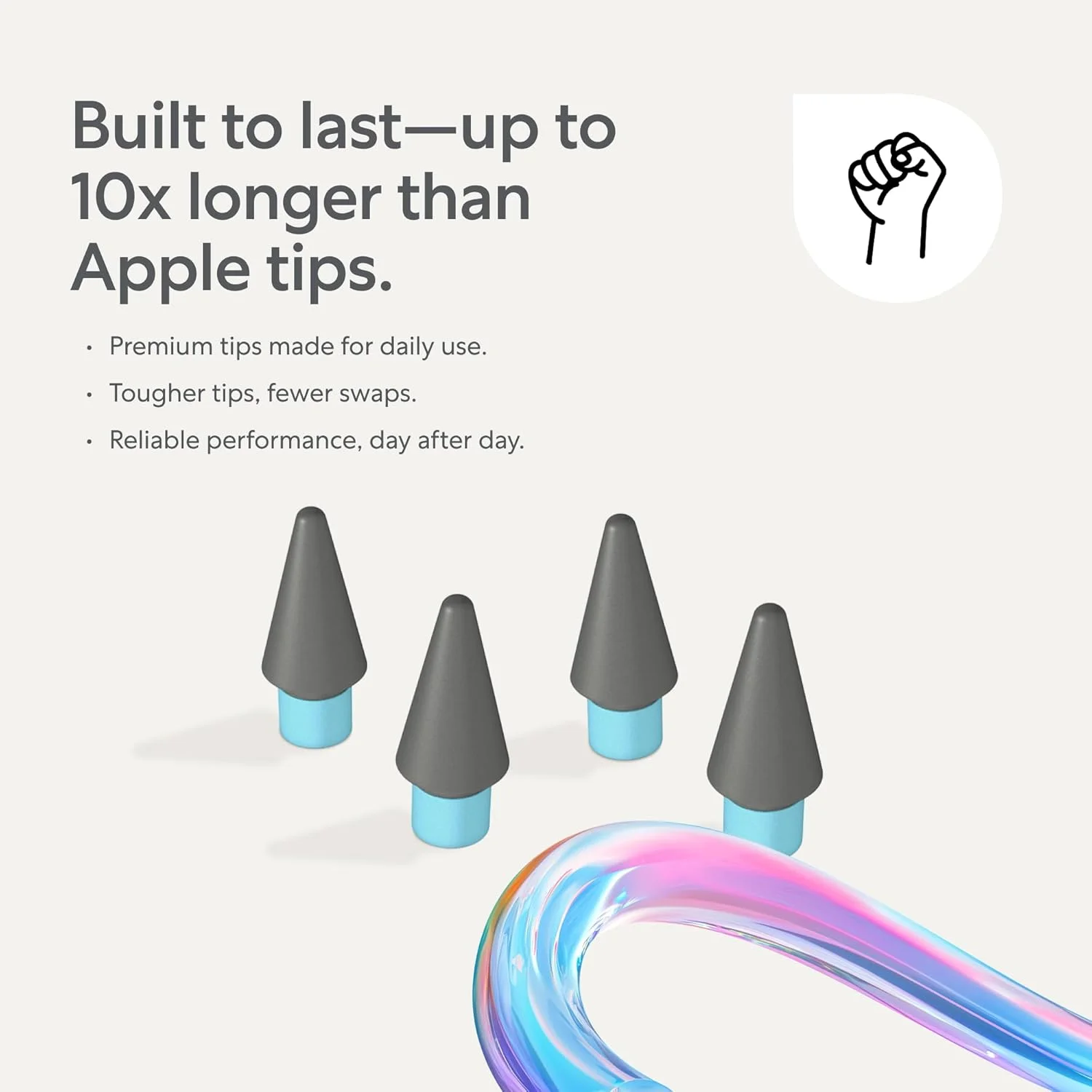 نوک قلم Paperlike (چهار عدد) برای قلم اپل نسل ۱ و ۲، USB-C و پرو - کنترل بیشتر، دقت بیشتر، روانی بیشتر نوک قلم Paperlike (چهار عدد) برای قلم اپل نسل ۱ و ۲، USB-C و پرو - کنترل بیشتر، دقت بیشتر، روانی بیشتر