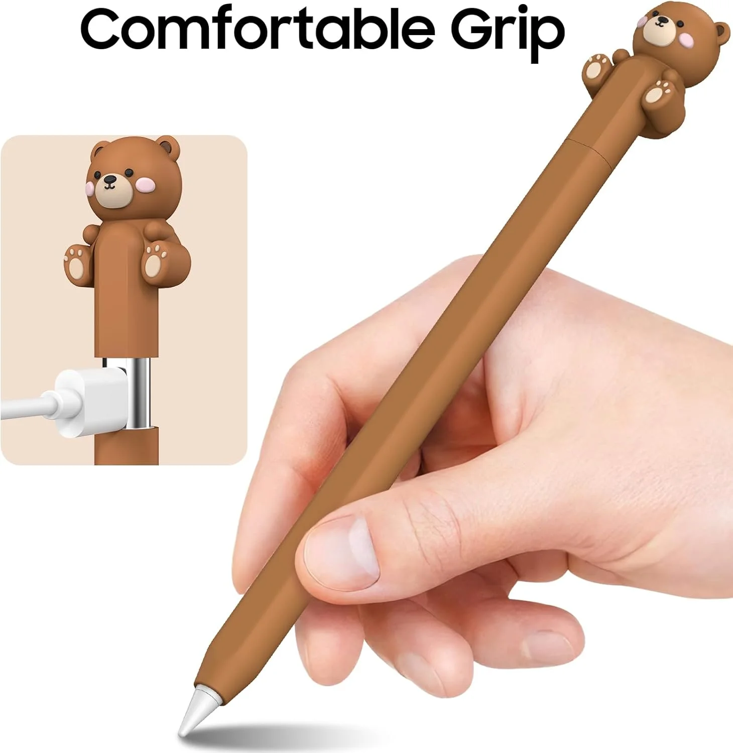 کاور سیلیکونی طرح گاو NIUTRENDZ برای قلم لمسی اپل نسل 2 / نسل 1 / USB-C (قهوه ای) کاور سیلیکونی طرح گاو NIUTRENDZ برای قلم لمسی اپل نسل 2 / نسل 1 / USB-C (قهوه ای)