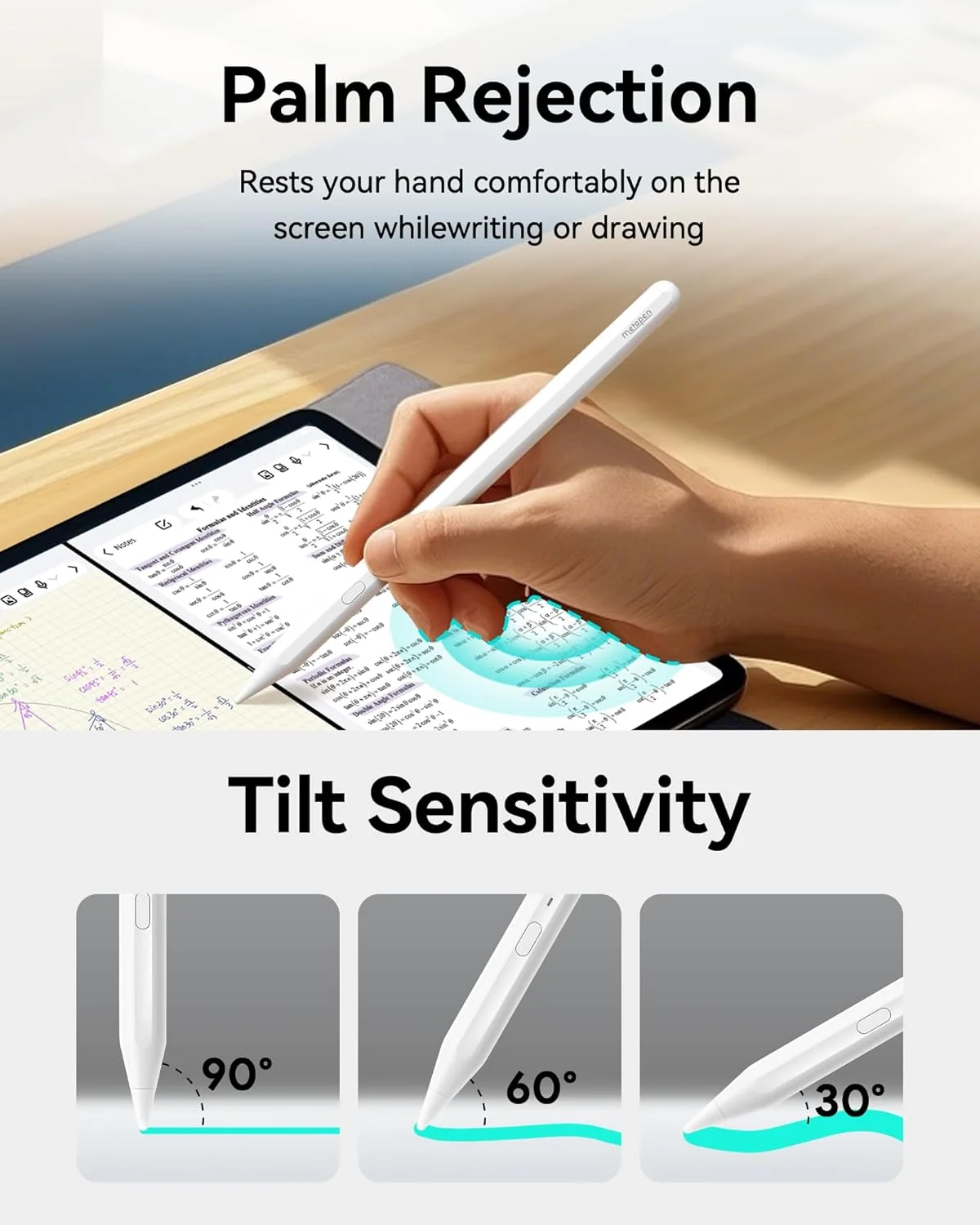 قلم Metapen A11 برای آیپد 2018-2025، شارژ سریع 2X، بلوتوث Hotkey، رد کردن کف دست، قلم لمسی سازگار با Apple iPad 11 A16/10/9/8/7/6، Air 5/4/3/M2/M3، Pro 12.9''/11''/M4، Mini 5/6 قلم Metapen A11 برای آیپد 2018-2025، شارژ سریع 2X، بلوتوث Hotkey، رد کردن کف دست، قلم لمسی سازگار با Apple iPad 11 A16/10/9/8/7/6، Air 5/4/3/M2/M3، Pro 12.9''/11''/M4، Mini 5/6