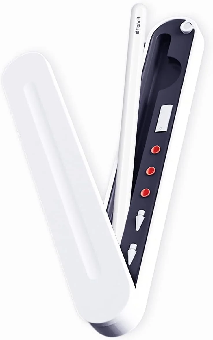 جعبه حمل مداد لمسی اپل نسل 1، جعبه نگهداری با درب مغناطیسی چرخان برای مداد لمسی اپل نسل 1، لوازم جانبی نگهدارنده مداد آیپد (سفید) جعبه حمل مداد لمسی اپل نسل 1، جعبه نگهداری با درب مغناطیسی چرخان برای مداد لمسی اپل نسل 1، لوازم جانبی نگهدارنده مداد آیپد (سفید)