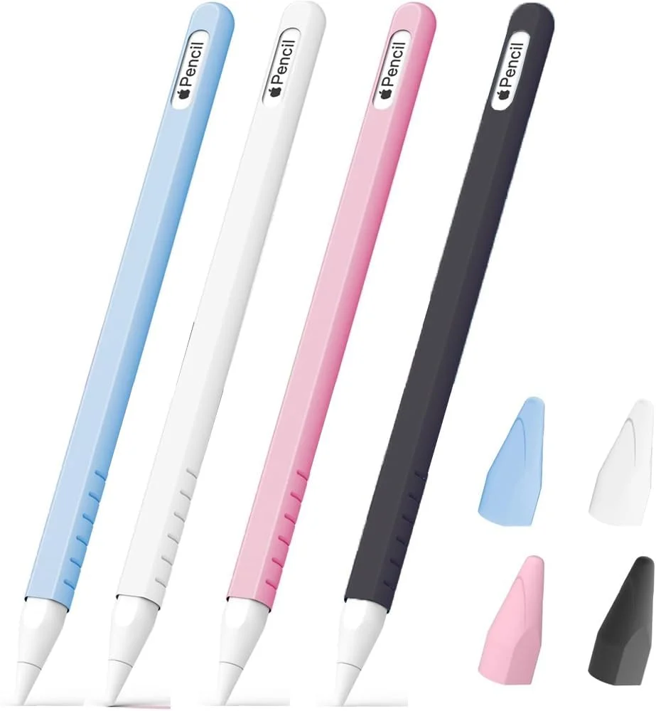 کاور سیلیکونی محافظ قلم لمسی نسل دوم اپل (4 عدد) + محافظ نوک قلم (4 عدد) مناسب برای آیپد پرو 11 و 12.9 اینچ، سازگار با شارژ مغناطیسی و دابل تپ کاور سیلیکونی محافظ قلم لمسی نسل دوم اپل (4 عدد) + محافظ نوک قلم (4 عدد) مناسب برای آیپد پرو 11 و 12.9 اینچ، سازگار با شارژ مغناطیسی و دابل تپ