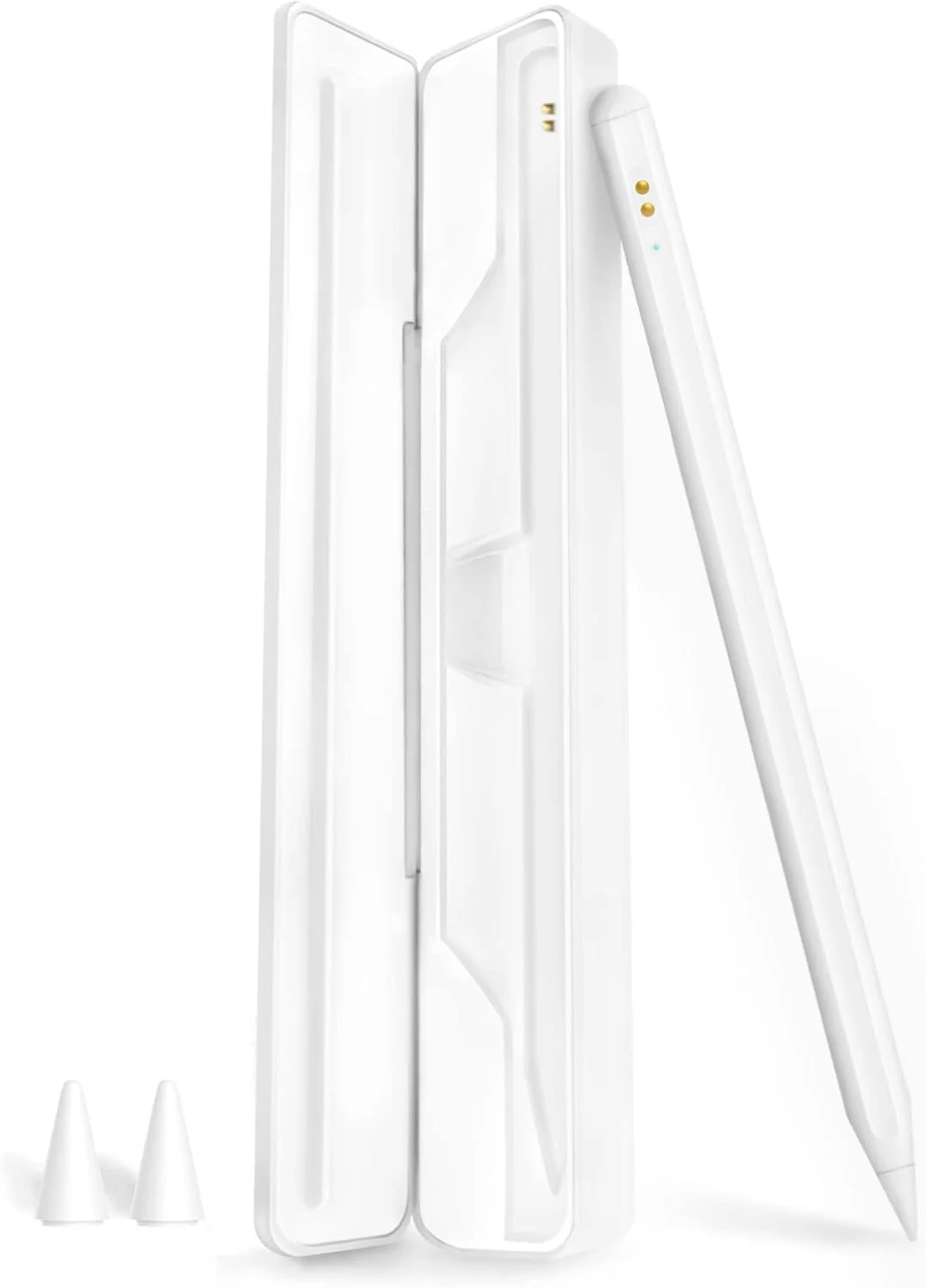 قلم لمسی KASTWAVE برای آیپد 2018-2022، قلم صفحه لمسی قابل شارژ برای آیپد با حساسیت به شیب، قلم مغناطیسی با جعبه شارژ برای آیپد پرو ایر مینی