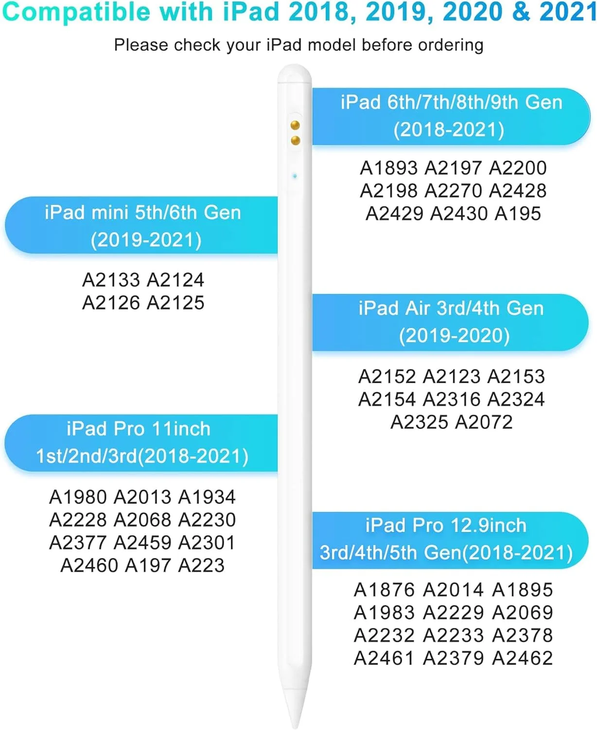 قلم لمسی KASTWAVE برای آیپد 2018-2022، قلم صفحه لمسی قابل شارژ برای آیپد با حساسیت به شیب، قلم مغناطیسی با جعبه شارژ برای آیپد پرو ایر مینی قلم لمسی KASTWAVE برای آیپد 2018-2022، قلم صفحه لمسی قابل شارژ برای آیپد با حساسیت به شیب، قلم مغناطیسی با جعبه شارژ برای آیپد پرو ایر مینی