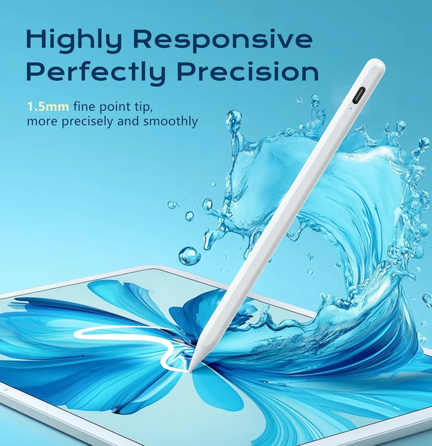 قلم لمسی JAMJAKE برای آیپد با حساسیت به زاویه و شارژ سریع، سازگار با آیپد پرو ۱۱/۱۲.۹ اینچ (۲۰۱۸-۲۰۲۲)، آیپد ۱۰/۹/۸/۷/۶، آیپد مینی ۵/۶، آیپد ایر ۳/۴/۵ قلم لمسی JAMJAKE برای آیپد با حساسیت به زاویه و شارژ سریع، سازگار با آیپد پرو ۱۱/۱۲.۹ اینچ (۲۰۱۸-۲۰۲۲)، آیپد ۱۰/۹/۸/۷/۶، آیپد مینی ۵/۶، آیپد ایر ۳/۴/۵