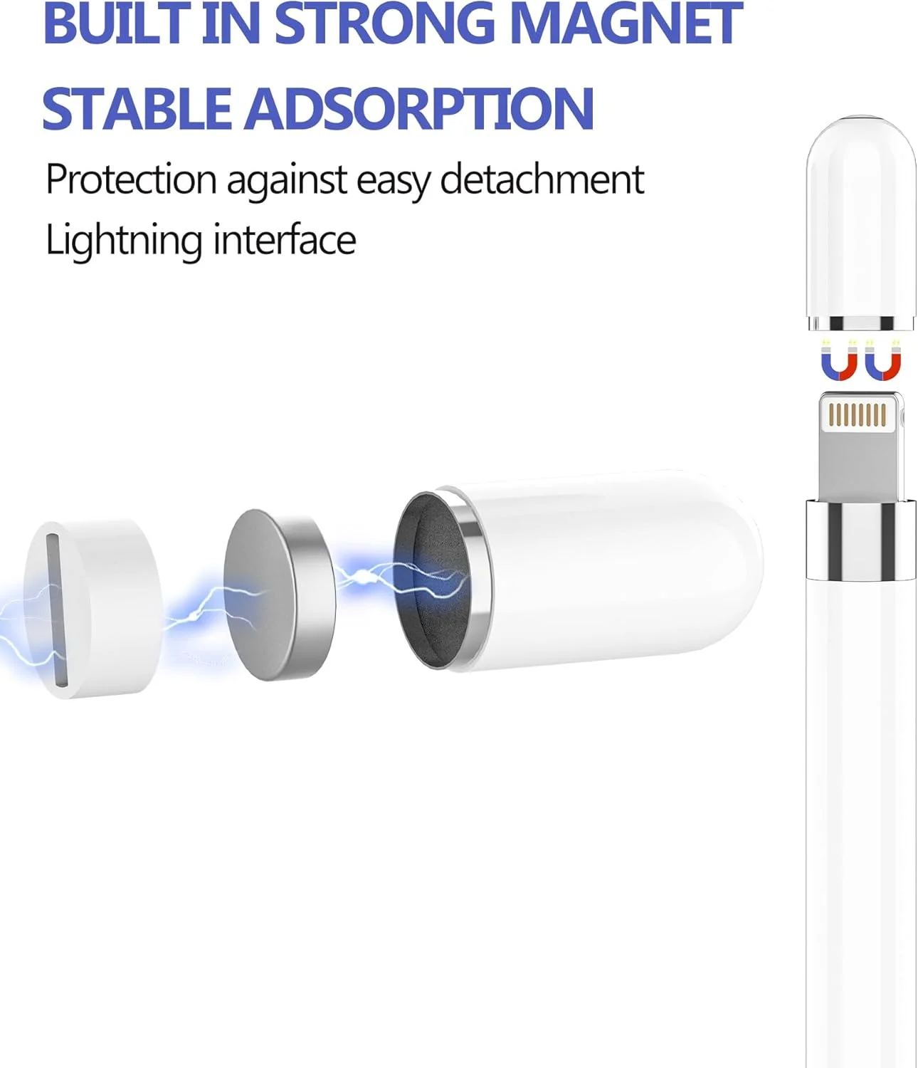 مجموعه ۴ عددی درپوش مغناطیسی قلم لمسی اپل (نسل اول) به همراه آداپتور، لوازم جانبی جایگزین سازگار با آیپد نسل ۶، ۷، ۸، ۹، ۱۰، آیپد پرو ۱۲.۹ اینچی نسل ۱، ۱۰ و ۱۰.۵ اینچی مجموعه ۴ عددی درپوش مغناطیسی قلم لمسی اپل (نسل اول) به همراه آداپتور، لوازم جانبی جایگزین سازگار با آیپد نسل ۶، ۷، ۸، ۹، ۱۰، آیپد پرو ۱۲.۹ اینچی نسل ۱، ۱۰ و ۱۰.۵ اینچی