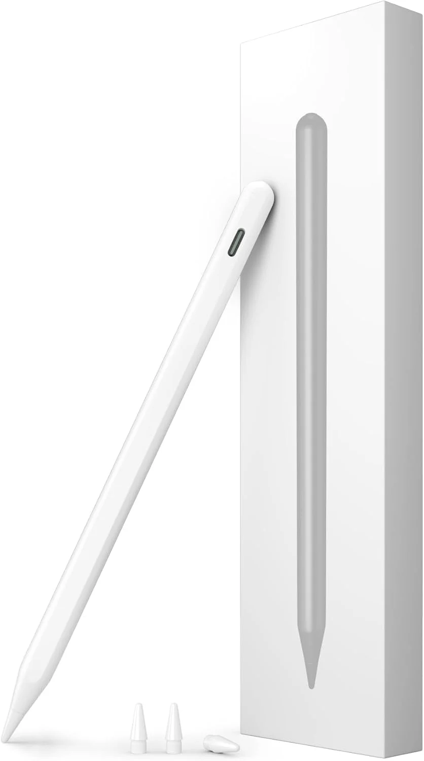 قلم لمسی مدل A16 نسل 11 برای آیپد با 26 ساعت زمان کارکرد، قلم استایلوس با شارژ سریع و قابلیت رد اثر کف دست، سازگار با آیپد 11/10/9/8/7/6، ایر، پرو، مینی - سفید قلم لمسی مدل A16 نسل 11 برای آیپد با 26 ساعت زمان کارکرد، قلم استایلوس با شارژ سریع و قابلیت رد اثر کف دست، سازگار با آیپد 11/10/9/8/7/6، ایر، پرو، مینی - سفید