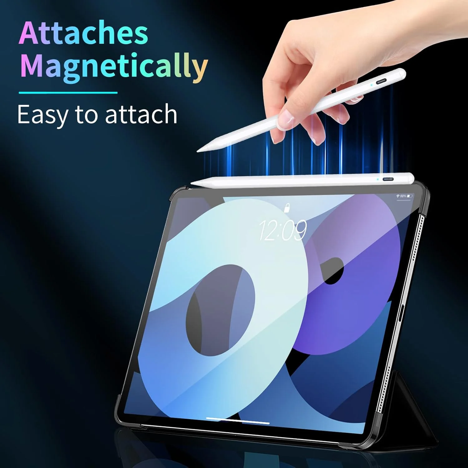 قلم لمسی INFOSUN برای آیپد نسل 9 و 10 با قابلیت تشخیص کف دست، قلم فعال سازگار با Apple iPad نسل 10/9/8/7/6، iPad Air نسل 5/4/3، iPad Pro 11 و 12.9 اینچ، iPad Mini نسل 6/5