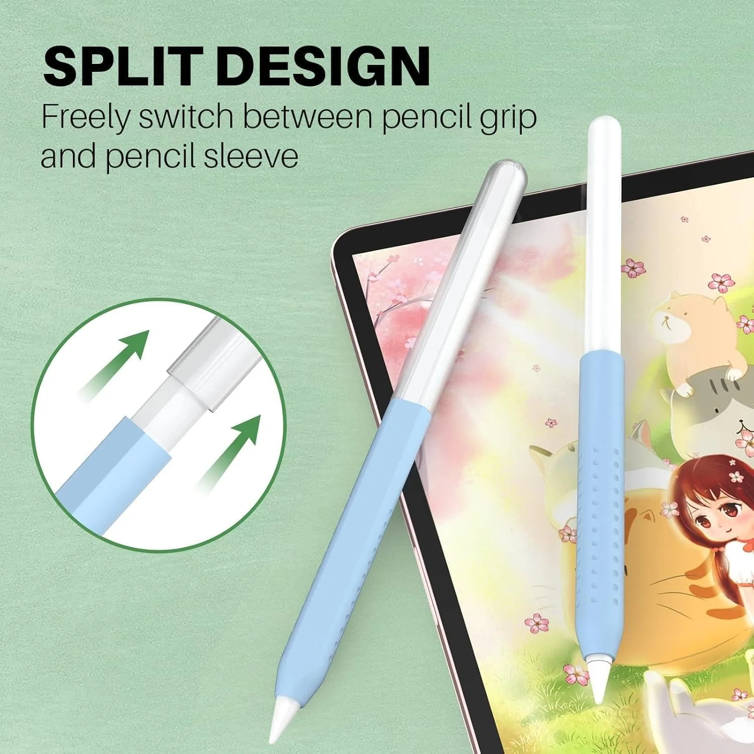 کاور محافظ قلم لمسی نسل دوم اپل، فوق العاده نازک، با طراحی دو رنگ شفاف، سازگار با شارژ مغناطیسی و ضربه زدن دوگانه، آبی کاور محافظ قلم لمسی نسل دوم اپل، فوق العاده نازک، با طراحی دو رنگ شفاف، سازگار با شارژ مغناطیسی و ضربه زدن دوگانه، آبی