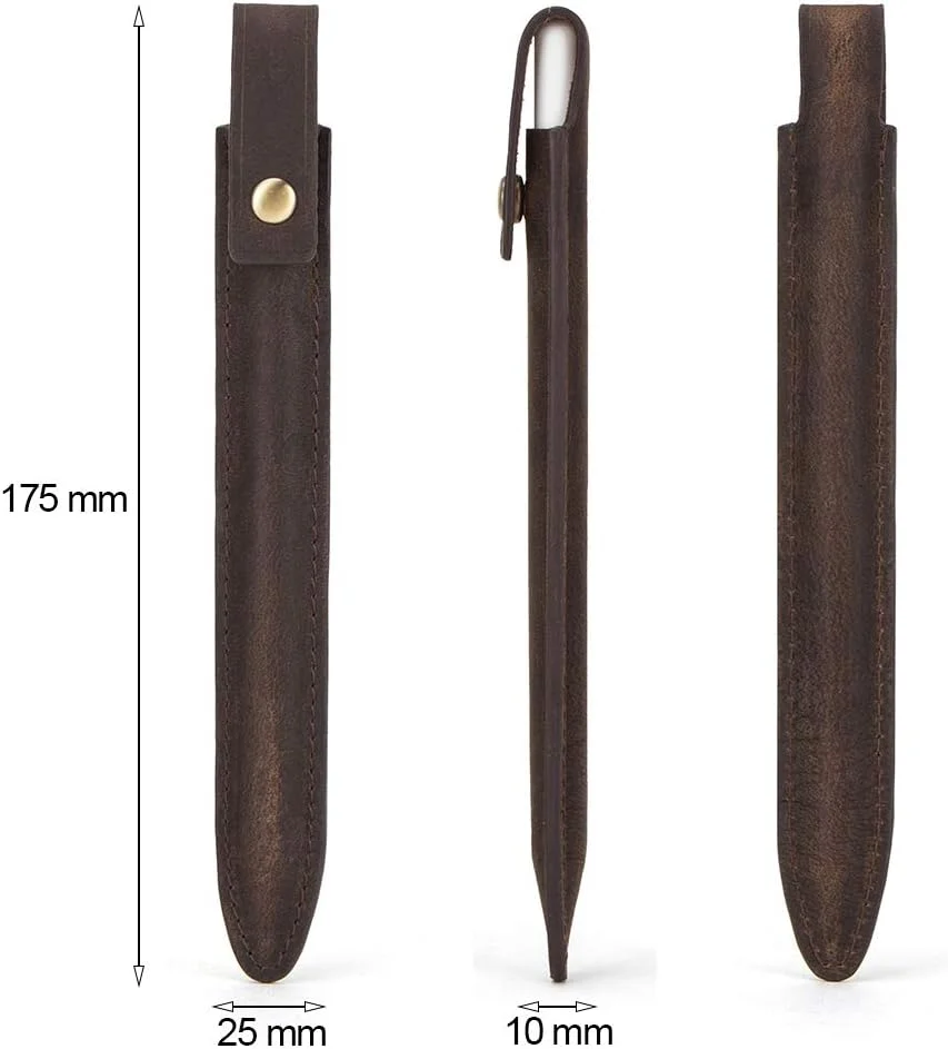 کیف مداد لمسی قابل حمل هیرام مناسب برای قلم تبلت صفحه لمسی، کیف چرمی اصل برای آیپد پرو (قهوه ای) کیف مداد لمسی قابل حمل هیرام مناسب برای قلم تبلت صفحه لمسی، کیف چرمی اصل برای آیپد پرو (قهوه ای)