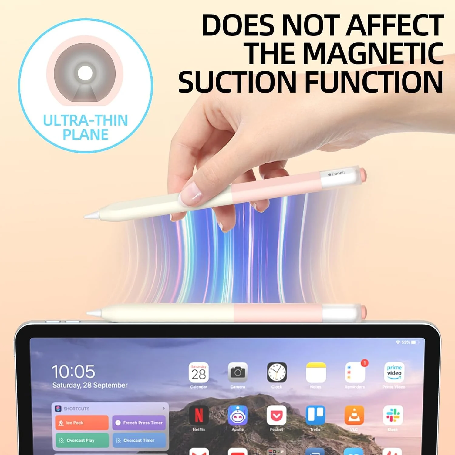 محافظ قلم لمسی آیپد برای اپل پنسل (USB-C، 2023)، محافظ سیلیکونی گرادیانی با طراحی خوشدست، ضد لغزش، اتصال مغناطیسی، صورتی ساکورا محافظ قلم لمسی آیپد برای اپل پنسل (USB-C، 2023)، محافظ سیلیکونی گرادیانی با طراحی خوشدست، ضد لغزش، اتصال مغناطیسی، صورتی ساکورا