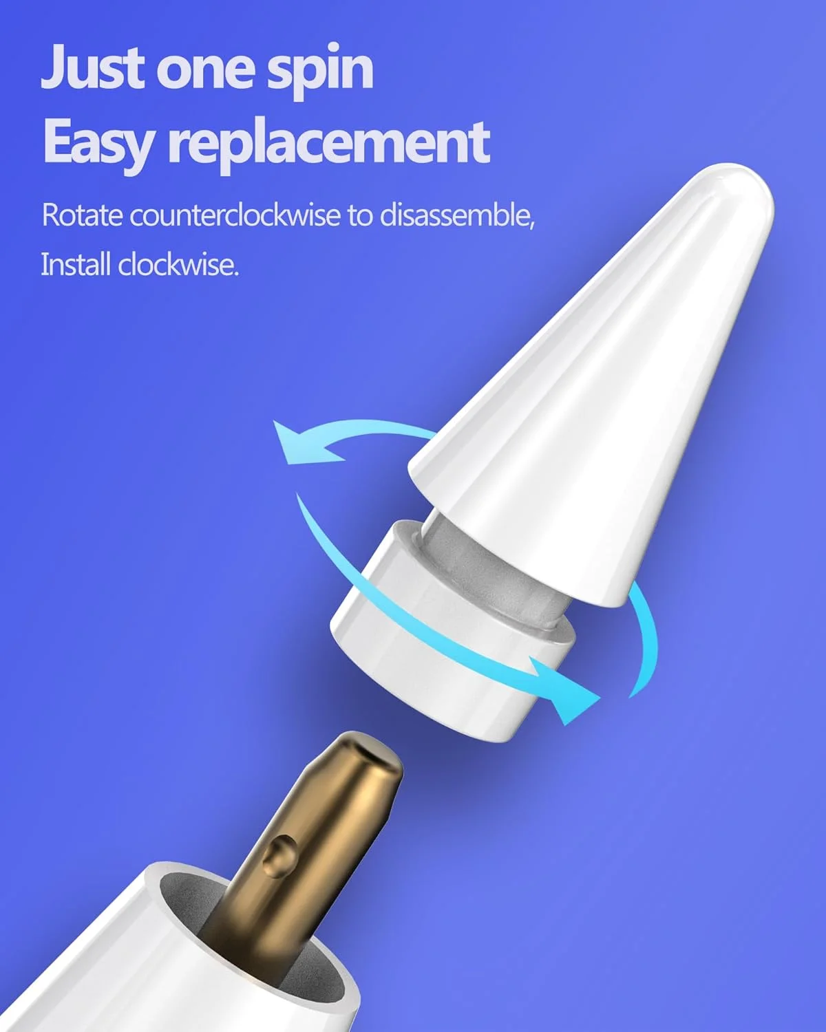 نوک قلم لمسی جایگزین برای نسل دوم Apple Pencil و iPad Pro 12.9 Air و تبلت های نسل 9 و 10 (بسته 4 عددی) نوک قلم لمسی جایگزین برای نسل دوم Apple Pencil و iPad Pro 12.9 Air و تبلت های نسل 9 و 10 (بسته 4 عددی)