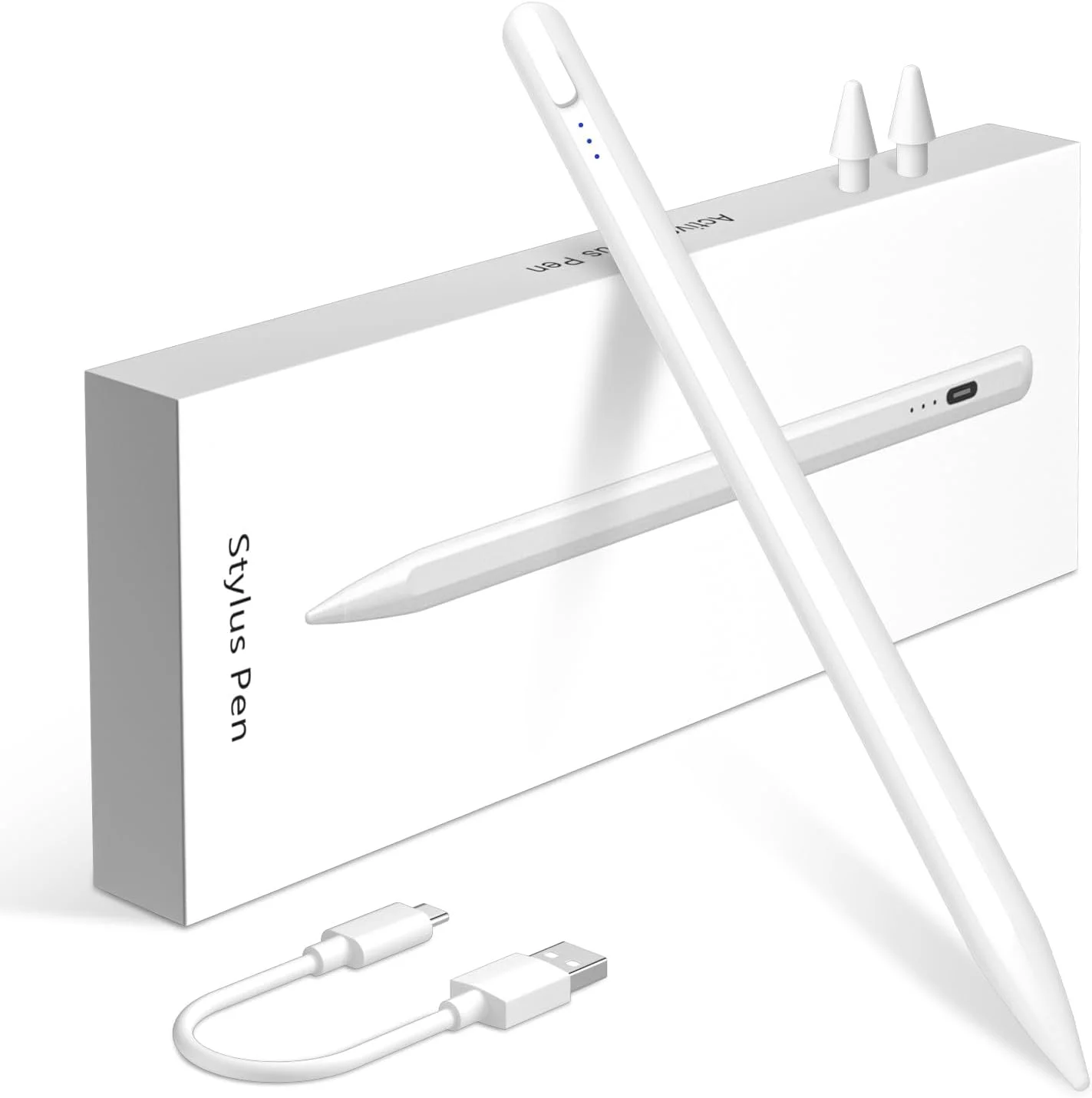 قلم لمسی برای آیپد نسل 9، 10 و 11، USB C مغناطیسی، جلوگیری از لمس ناخواسته کف دست، حساس به زاویه، مناسب دانش آموزان برای طراحی، به همراه نوک های جایگزین، مداد فعال تایپ C برای اپل آیپد 11 (A16) 10 پرو ایر سفید قلم لمسی برای آیپد نسل 9، 10 و 11، USB C مغناطیسی، جلوگیری از لمس ناخواسته کف دست، حساس به زاویه، مناسب دانش آموزان برای طراحی، به همراه نوک های جایگزین، مداد فعال تایپ C برای اپل آیپد 11 (A16) 10 پرو ایر سفید