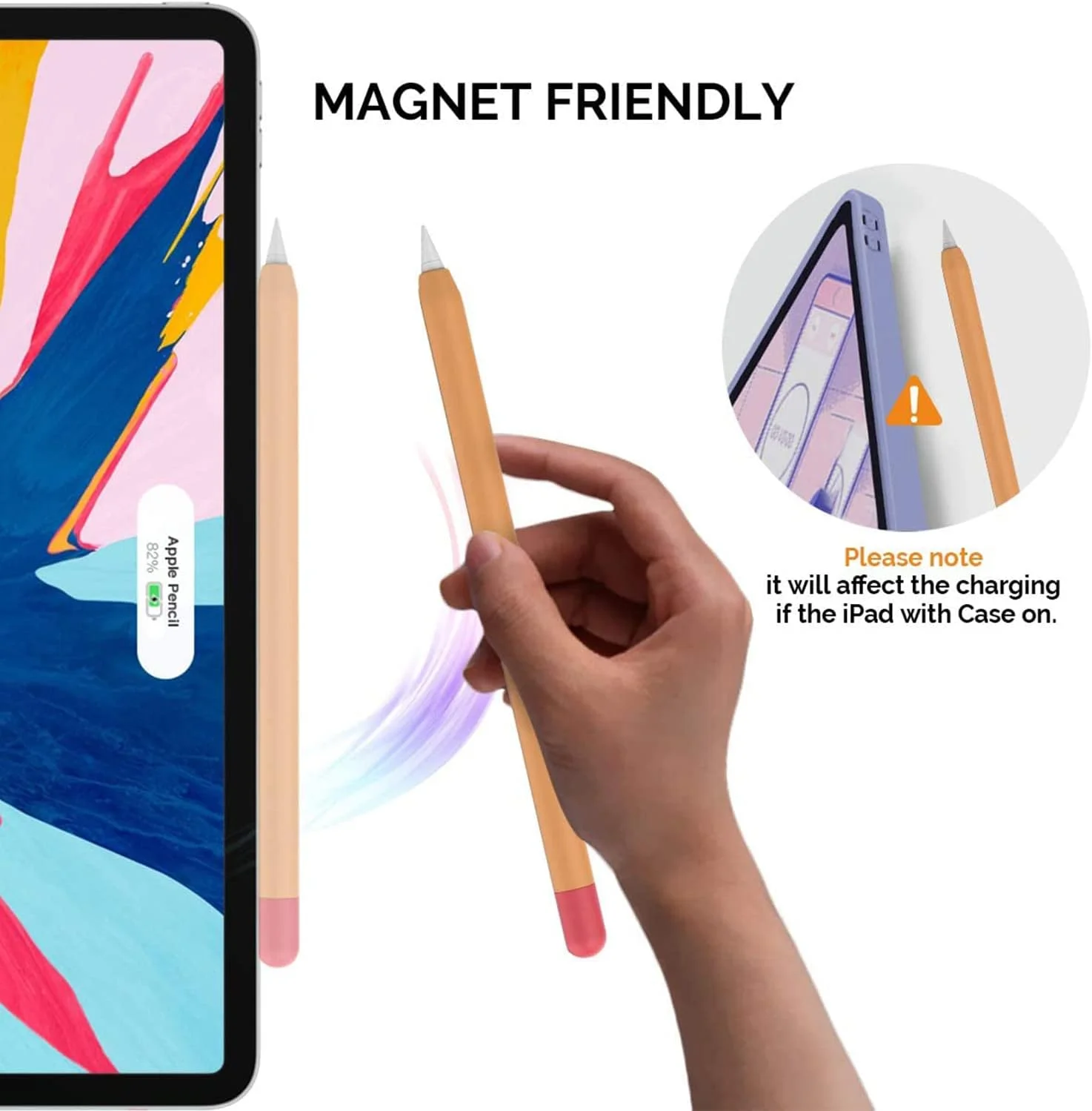 کاور سیلیکونی Excefore سازگار با قلم اپل نسل دوم، کاور بسیار نازک با رنگ متضاد قرمز و نارنجی برای قلم نسل دوم کاور سیلیکونی Excefore سازگار با قلم اپل نسل دوم، کاور بسیار نازک با رنگ متضاد قرمز و نارنجی برای قلم نسل دوم