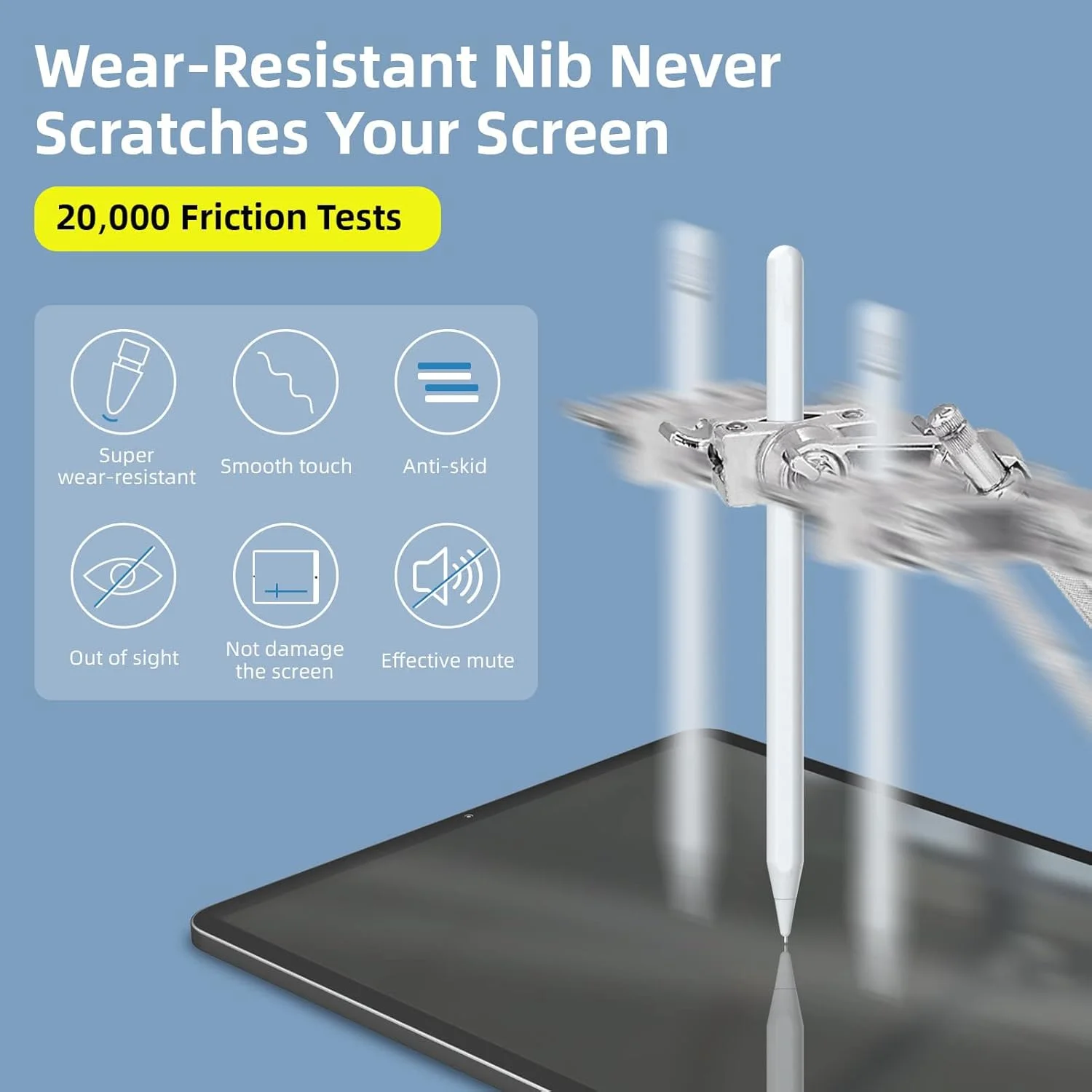 نوک های جایگزین Excefore برای قلم اپل نسل 1 و 2، نوک قلم حساس با نقطه ظریف بلندتر و ارتقا یافته، بدون ساییدگی، بدون صدا، کنترل دقیق، نوک استایلوس برای قلم آیپد پرو نوک های جایگزین Excefore برای قلم اپل نسل 1 و 2، نوک قلم حساس با نقطه ظریف بلندتر و ارتقا یافته، بدون ساییدگی، بدون صدا، کنترل دقیق، نوک استایلوس برای قلم آیپد پرو