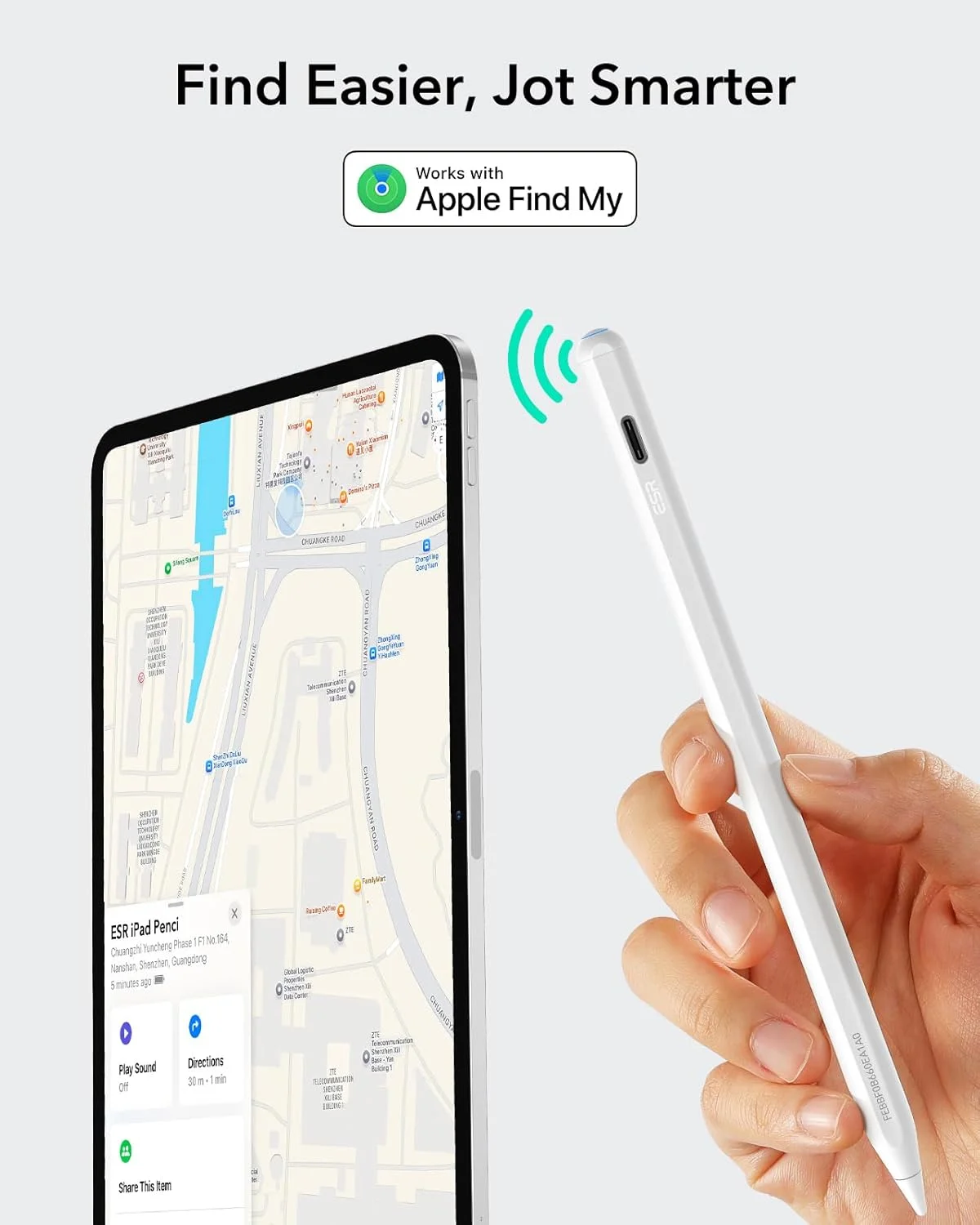 قلم دیجیتال آیپد ESR Geo سازگار با Findmy برای Apple iPad 2018-2025، با میانبرهای آسان برای Apple iPad A16/10/9/8 و Air 13/11 و Pro 12.9/13/11 و Mini 7/6/5، سفید (بدون شارژ بیسیم) قلم دیجیتال آیپد ESR Geo سازگار با Findmy برای Apple iPad 2018-2025، با میانبرهای آسان برای Apple iPad A16/10/9/8 و Air 13/11 و Pro 12.9/13/11 و Mini 7/6/5، سفید (بدون شارژ بیسیم)