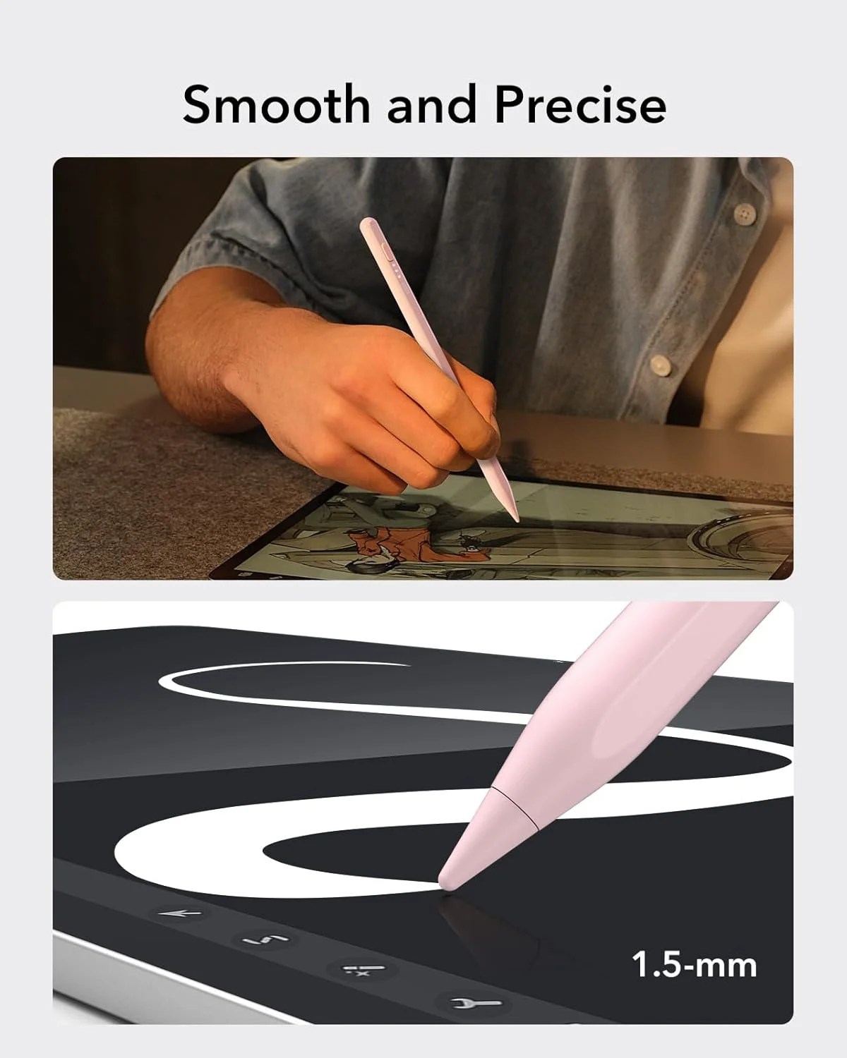 قلم لمسی ESR برای آیپد ۲۰۱۸-۲۰۲۴، قلم آیپد با حساسیت به زاویه، جلوگیری از لمس ناخواسته کف دست، سازگار با آیپد نسل دهم، آیپد ایر ۱۱/۱۳ اینچ / نسل ۵/۴، آیپد پرو ۱۱/۱۲.۹/۱۳ اینچ، آیپد مینی ۶/۵، صورتی قلم لمسی ESR برای آیپد ۲۰۱۸-۲۰۲۴، قلم آیپد با حساسیت به زاویه، جلوگیری از لمس ناخواسته کف دست، سازگار با آیپد نسل دهم، آیپد ایر ۱۱/۱۳ اینچ / نسل ۵/۴، آیپد پرو ۱۱/۱۲.۹/۱۳ اینچ، آیپد مینی ۶/۵، صورتی