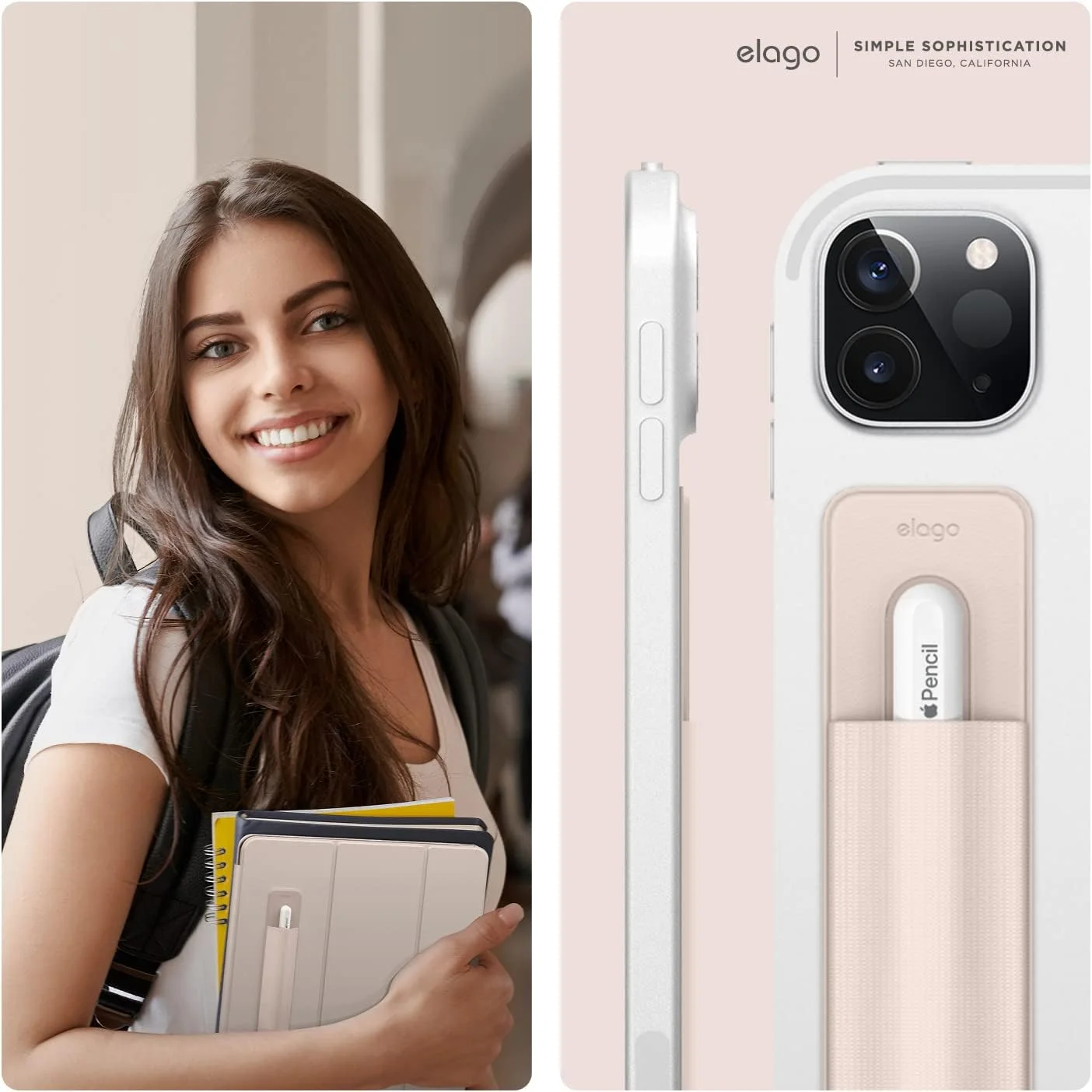 نگهدارنده سیلیکونی الاستیک قلم لمسی Elago برای Apple Pencil USB-C، نسل 1، نسل 2 و سایر قلمهای لمسی با اندازه مشابه - صورتی شنی نگهدارنده سیلیکونی الاستیک قلم لمسی Elago برای Apple Pencil USB-C، نسل 1، نسل 2 و سایر قلمهای لمسی با اندازه مشابه - صورتی شنی