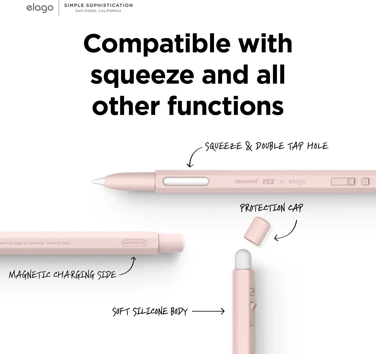 محفظه مداد الاستیکو x MONAMI سازگار با قلم لمسی اپل نسل دوم، طراحی کلاسیک، سازگار با شارژ مغناطیسی و ضربه زدن دوگانه - گل صد تومانی محفظه مداد الاستیکو x MONAMI سازگار با قلم لمسی اپل نسل دوم، طراحی کلاسیک، سازگار با شارژ مغناطیسی و ضربه زدن دوگانه - گل صد تومانی