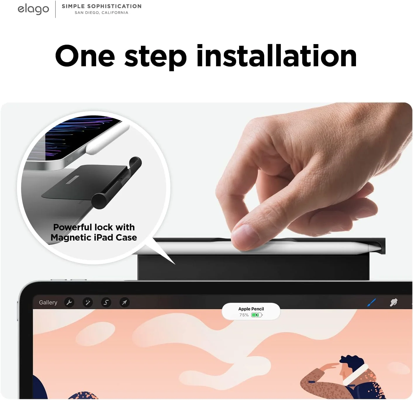 نگهدارنده فلزی مداد الاستو سازگار با قلم اپل پرو، قلم اپل نسل دوم، مجیک کیبورد اپل، اسمارت کیبورد فلیو و سایر کیف های مغناطیسی آیپد - مشکی نگهدارنده فلزی مداد الاستو سازگار با قلم اپل پرو، قلم اپل نسل دوم، مجیک کیبورد اپل، اسمارت کیبورد فلیو و سایر کیف های مغناطیسی آیپد - مشکی