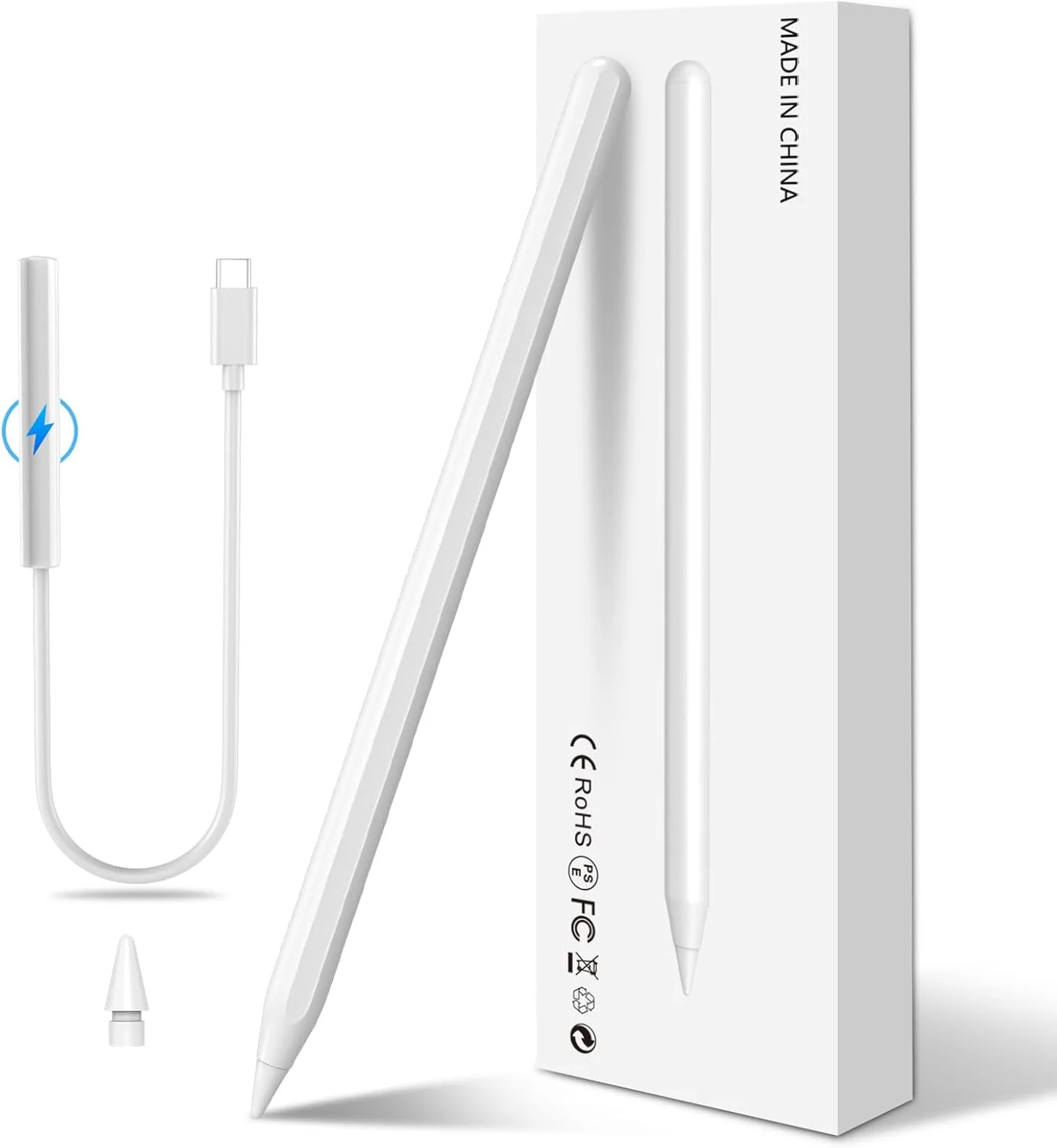 قلم آیپد نسل دوم COO با شارژ بی سیم مغناطیسی، قلم اپل با کابل شارژ مغناطیسی، قلم اپل سازگار با آیپد 10/9/8/7/6، آیپد ایر، آیپد مینی 6/5، آیپد پرو 11 12.9 اینچ قلم آیپد نسل دوم COO با شارژ بی سیم مغناطیسی، قلم اپل با کابل شارژ مغناطیسی، قلم اپل سازگار با آیپد 10/9/8/7/6، آیپد ایر، آیپد مینی 6/5، آیپد پرو 11 12.9 اینچ