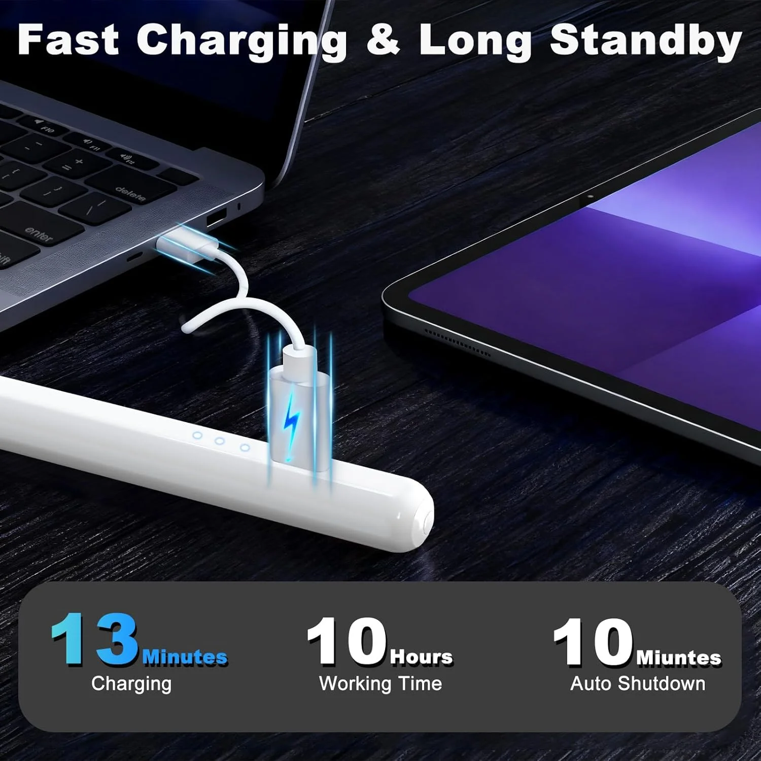 قلم لمسی DIGIROOT برای آیپد، شارژ سریع ۱۳ دقیقهای، قلم آیپد اپل با قابلیت رد دست، حساسیت به زاویه، سازگار با iPad Air 3/4/5/6، iPad Mini 5/6، iPad 6/7/8/9/10، iPad Pro 11"/12.9"/M4 (سالهای ۲۰۱۸-۲۰۲۴) قلم لمسی DIGIROOT برای آیپد، شارژ سریع ۱۳ دقیقهای، قلم آیپد اپل با قابلیت رد دست، حساسیت به زاویه، سازگار با iPad Air 3/4/5/6، iPad Mini 5/6، iPad 6/7/8/9/10، iPad Pro 11"/12.9"/M4 (سالهای ۲۰۱۸-۲۰۲۴)