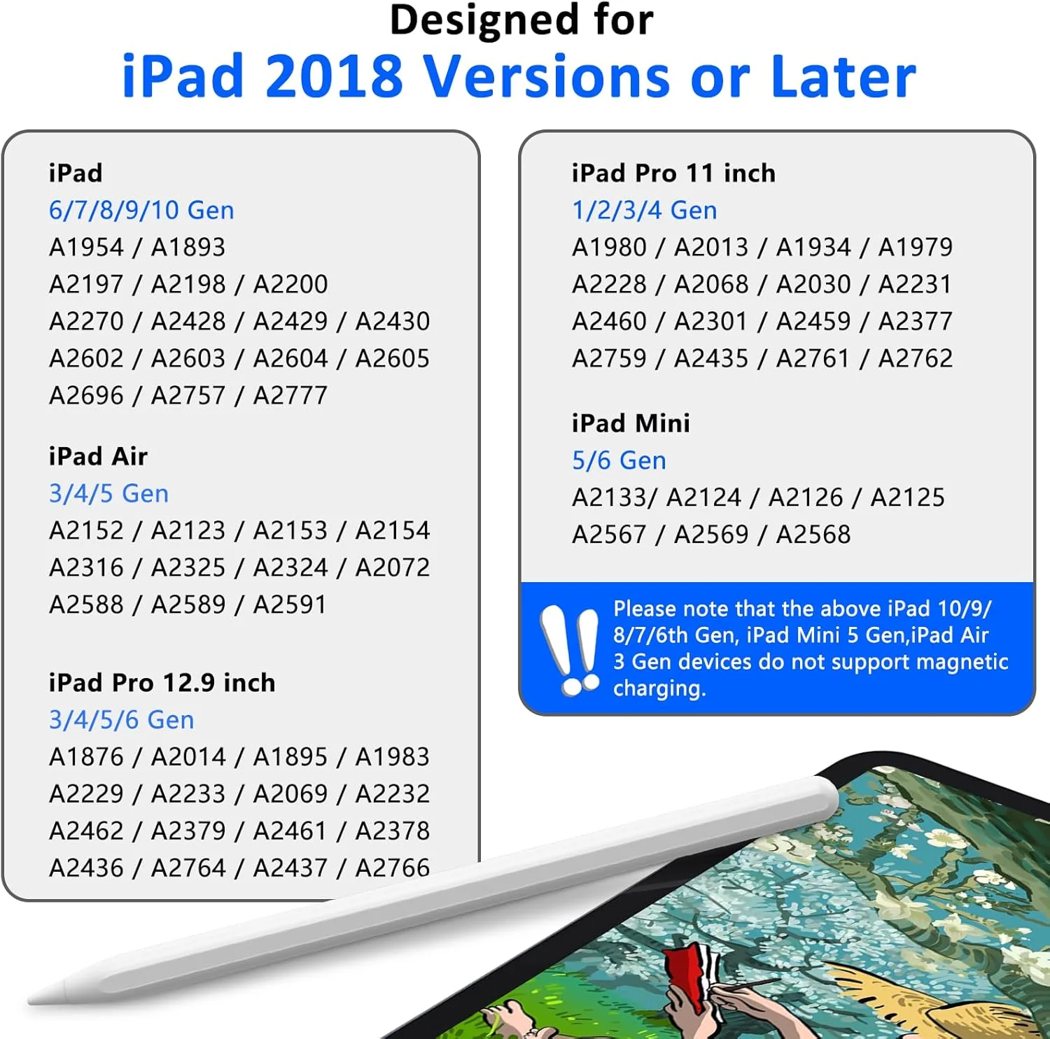 قلم آیپد نسل دوم COO با شارژ بی سیم مغناطیسی، قلم اپل با کابل شارژ مغناطیسی، قلم اپل سازگار با آیپد 10/9/8/7/6، آیپد ایر، آیپد مینی 6/5، آیپد پرو 11 12.9 اینچ قلم آیپد نسل دوم COO با شارژ بی سیم مغناطیسی، قلم اپل با کابل شارژ مغناطیسی، قلم اپل سازگار با آیپد 10/9/8/7/6، آیپد ایر، آیپد مینی 6/5، آیپد پرو 11 12.9 اینچ