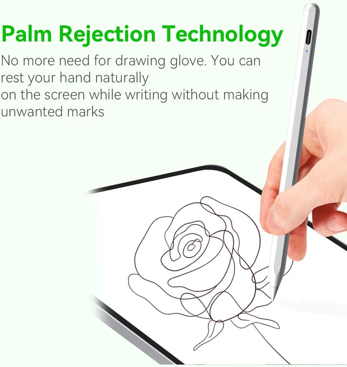قلم لمسی برای صفحه نمایش های لمسی - نوک ظریف 2 میلی متری، سازگار با آیپد، آیفون، تبلت های اندروید، مایکروسافت سرفیس - قابل شارژ، عملکرد یکپارچه، نوک فیبری ضد خش - بدنه فلزی شیک قلم لمسی برای صفحه نمایش های لمسی - نوک ظریف 2 میلی متری، سازگار با آیپد، آیفون، تبلت های اندروید، مایکروسافت سرفیس - قابل شارژ، عملکرد یکپارچه، نوک فیبری ضد خش - بدنه فلزی شیک