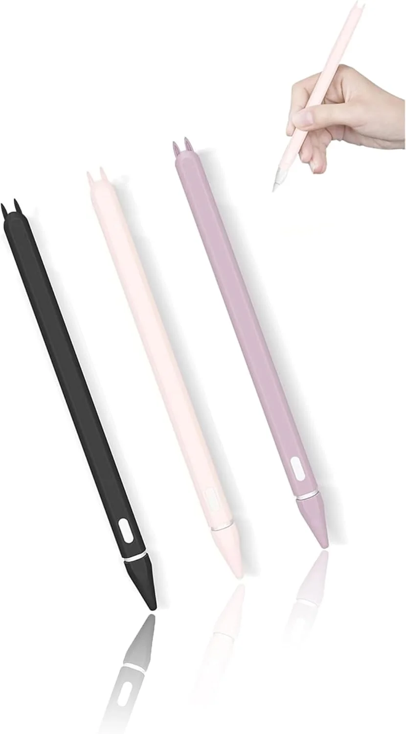 روکش محافظ سیلیکونی سازگار با قلم اپل نسل 2 - رنگ بنفش، صورتی، مشکی، دارای روکش نوک و طراحی نرم و زیبا روکش محافظ سیلیکونی سازگار با قلم اپل نسل 2 - رنگ بنفش، صورتی، مشکی، دارای روکش نوک و طراحی نرم و زیبا