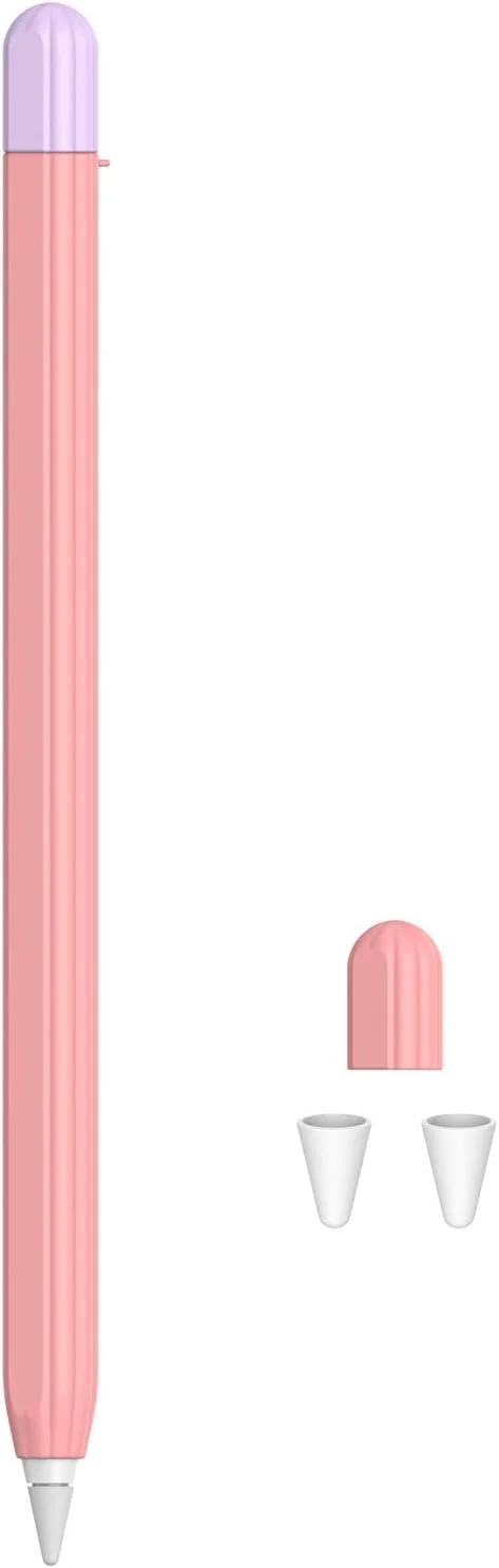 محافظ قلم لمسی اپل، آستین رنگی، صورتی، برای قلم اپل نسل دوم 2018 و قلم پرو 2024، کیف پوشش سیلیکونی نرم محافظ ضد لغزش برای قلم آیپد پرو محافظ قلم لمسی اپل، آستین رنگی، صورتی، برای قلم اپل نسل دوم 2018 و قلم پرو 2024، کیف پوشش سیلیکونی نرم محافظ ضد لغزش برای قلم آیپد پرو