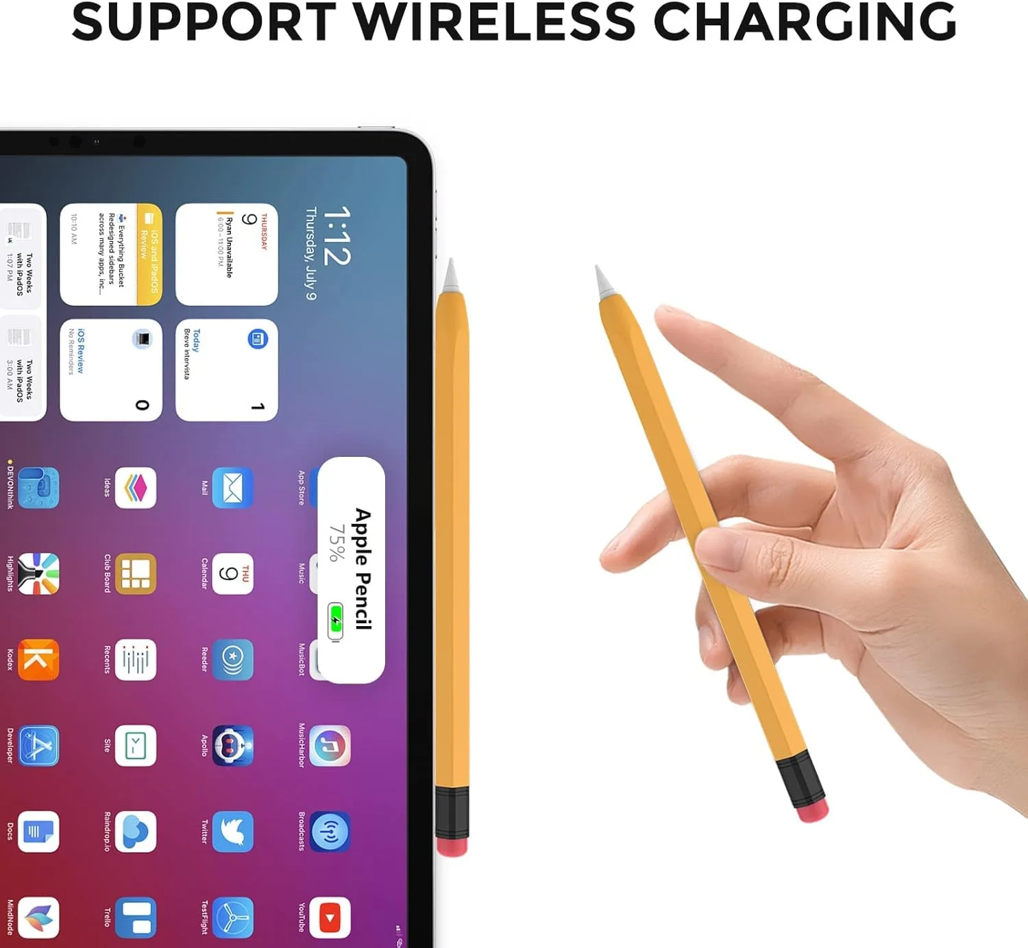 محفظه کلاسیک مداد سازگار با قلم لمسی نسل دوم، طراحی کلاسیک، سازگار با شارژ مغناطیسی و ضربه زدن دوگانه محفظه کلاسیک مداد سازگار با قلم لمسی نسل دوم، طراحی کلاسیک، سازگار با شارژ مغناطیسی و ضربه زدن دوگانه