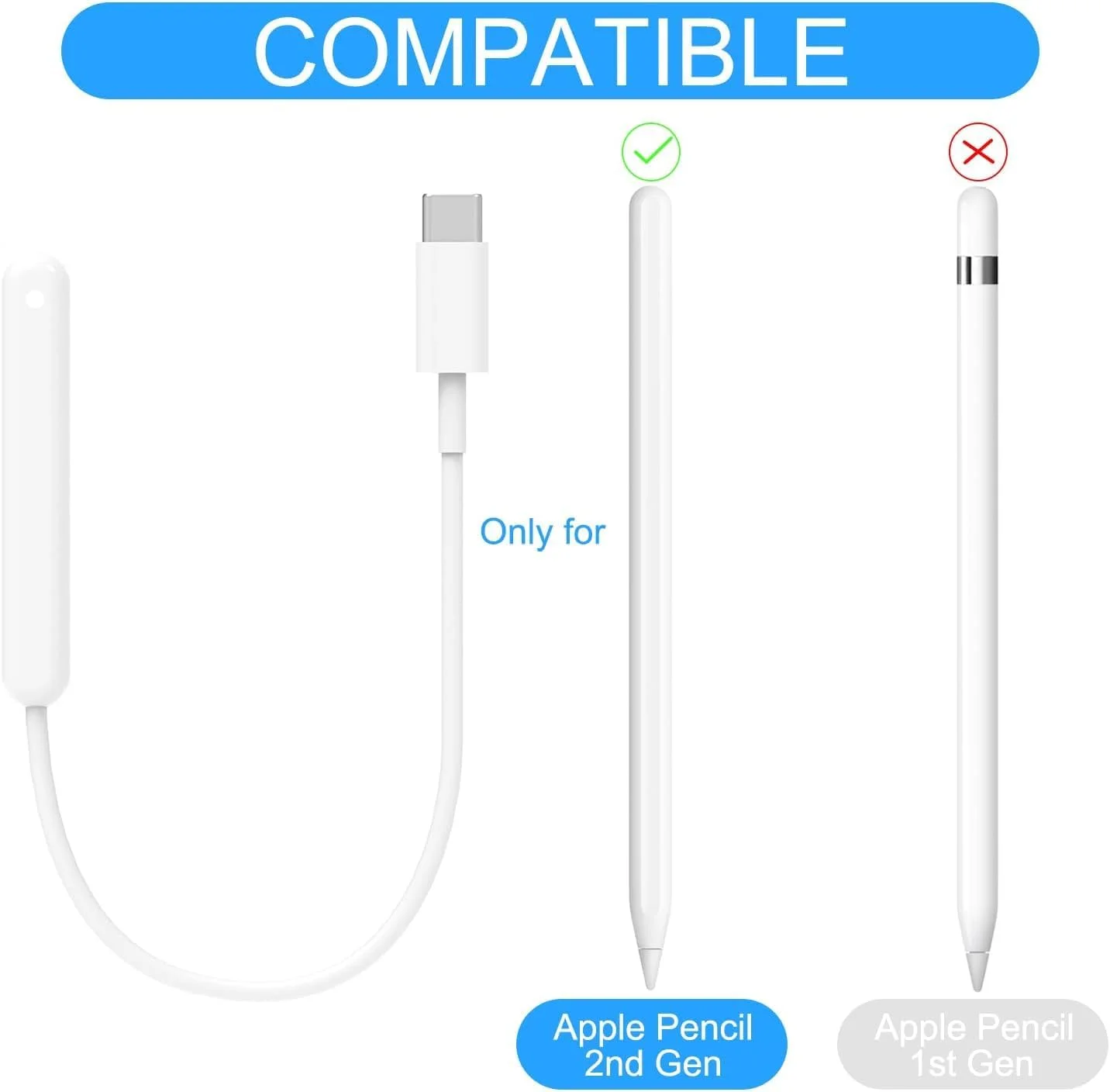 شارژر مغناطیسی سازگار با قلم اپل نسل دوم، آداپتور شارژ سبک و راحت برای آیپنسیل 2، شارژ سریع با تراشه هوشمند، اتصال Type-C، شارژ خارجی برای صرفه جویی در انرژی شارژر مغناطیسی سازگار با قلم اپل نسل دوم، آداپتور شارژ سبک و راحت برای آیپنسیل 2، شارژ سریع با تراشه هوشمند، اتصال Type-C، شارژ خارجی برای صرفه جویی در انرژی